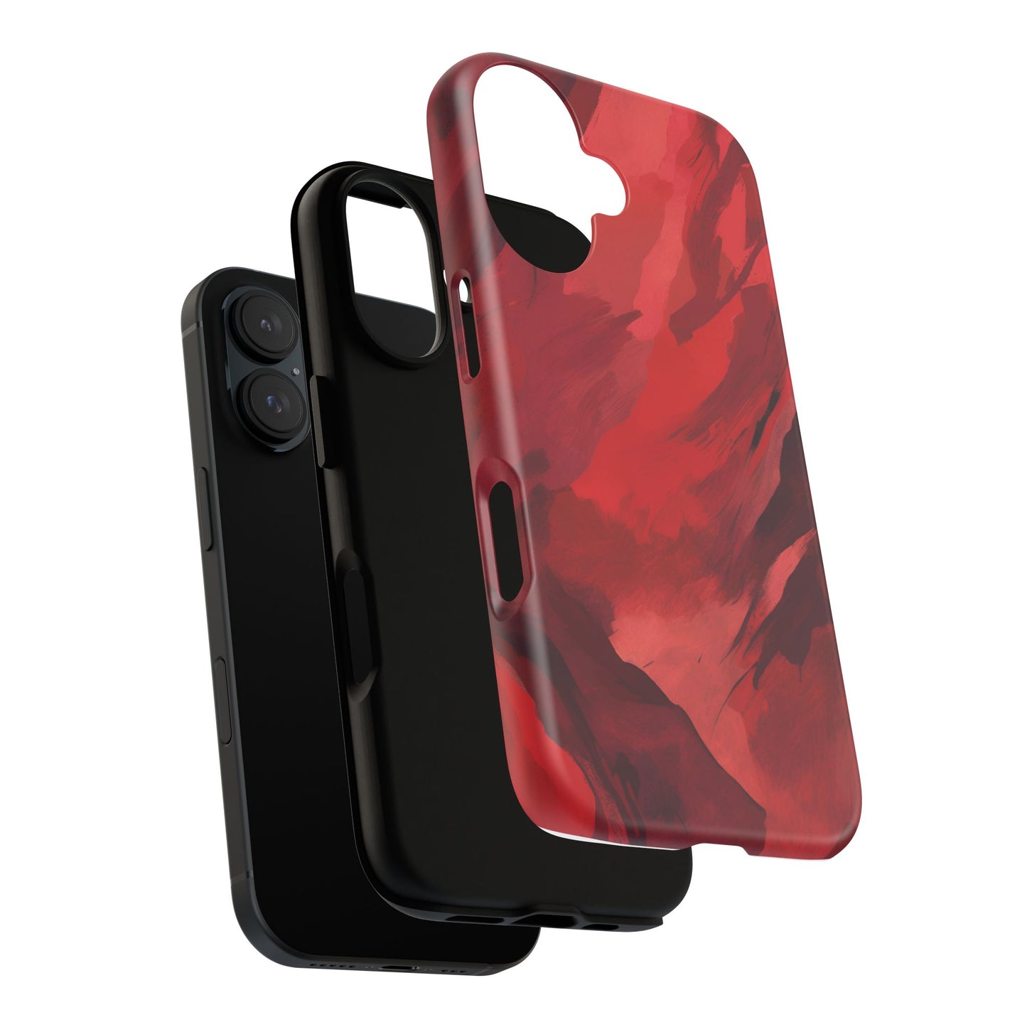 Bold Red Abstract Phone Case - Stylish Protection for Your Phone