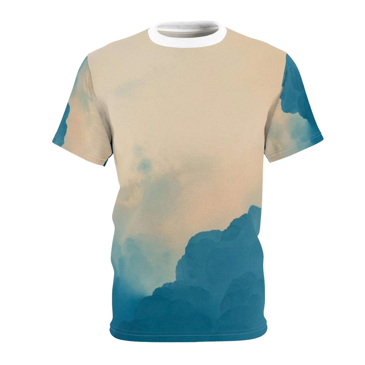 Sky-Inspired Unisex Cut & Sew Tee – Cloudy Aesthetic T-Shirt for Nature Lovers
