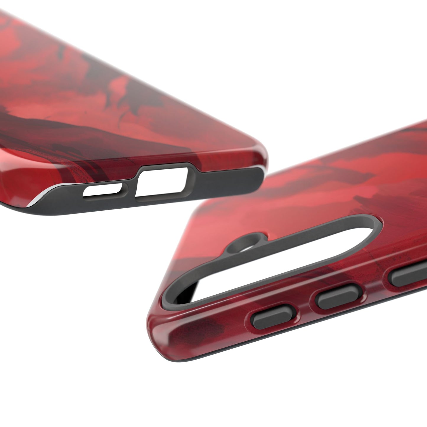 Bold Red Abstract Phone Case - Stylish Protection for Your Phone