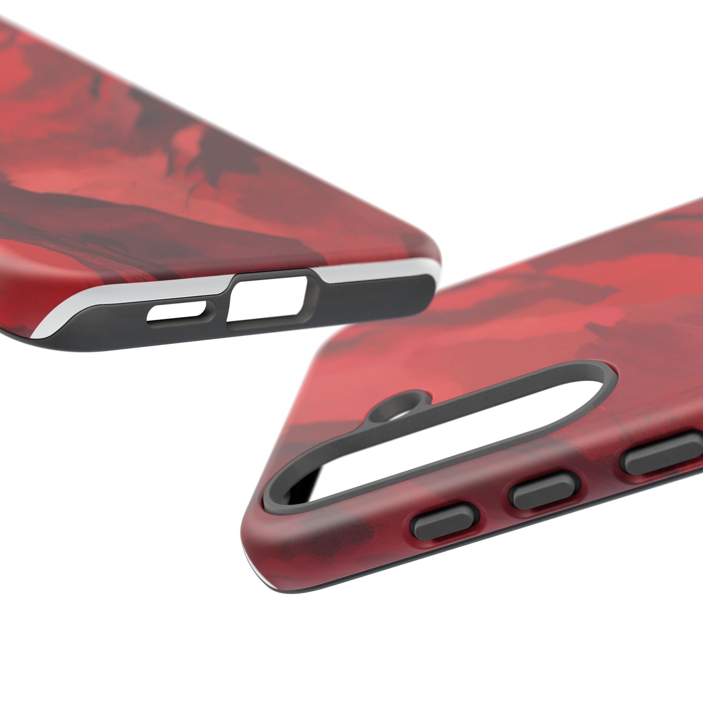 Bold Red Abstract Phone Case - Stylish Protection for Your Phone