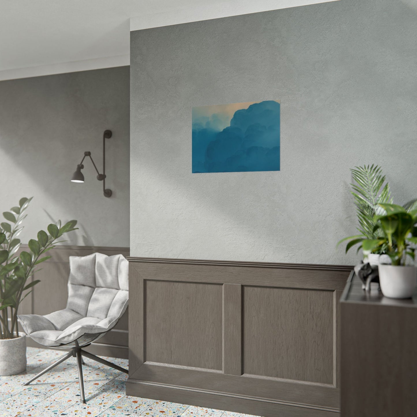 Tranquil Cloudscape Rolled Poster - Perfect for Home Décor and Relaxation