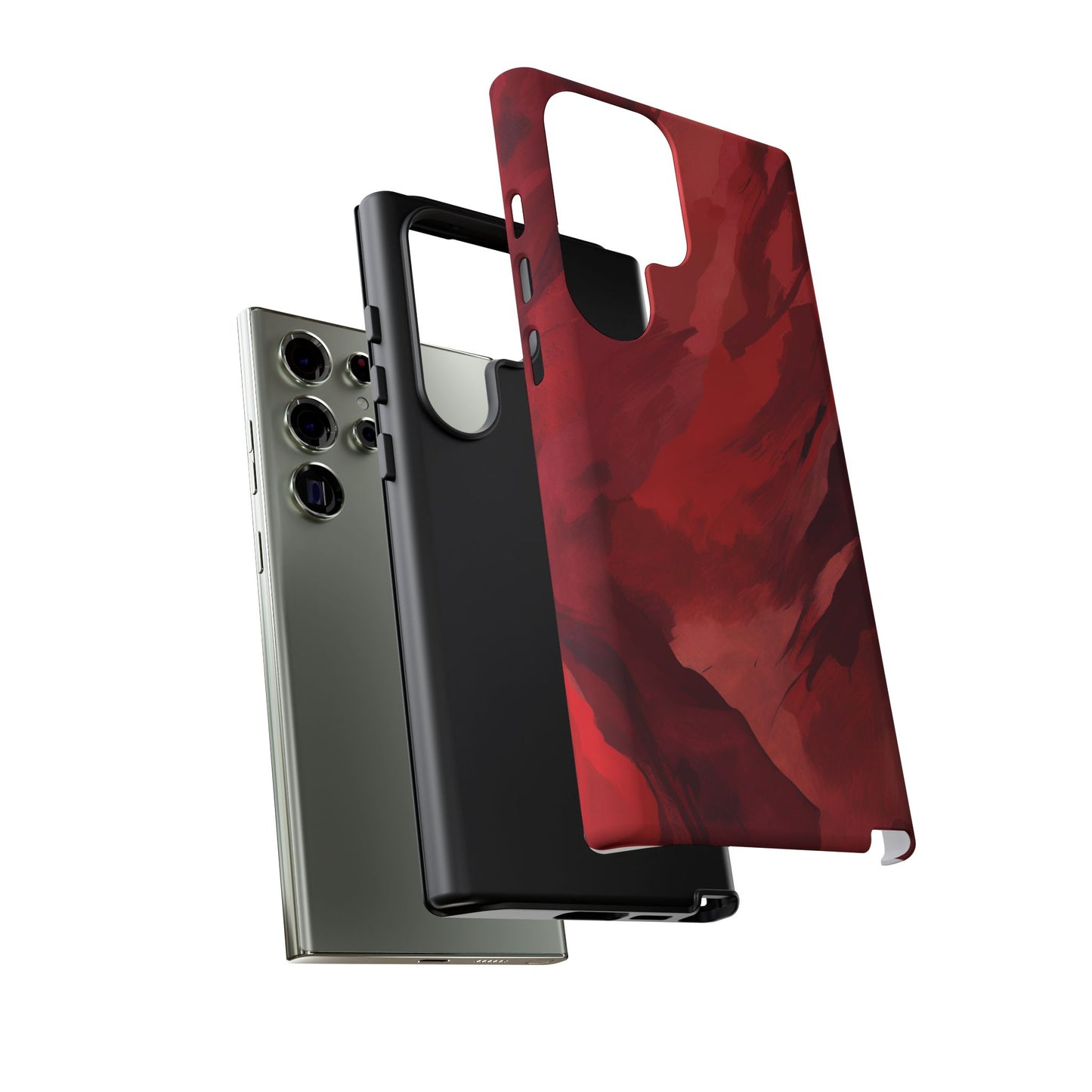 Bold Red Abstract Phone Case - Stylish Protection for Your Phone