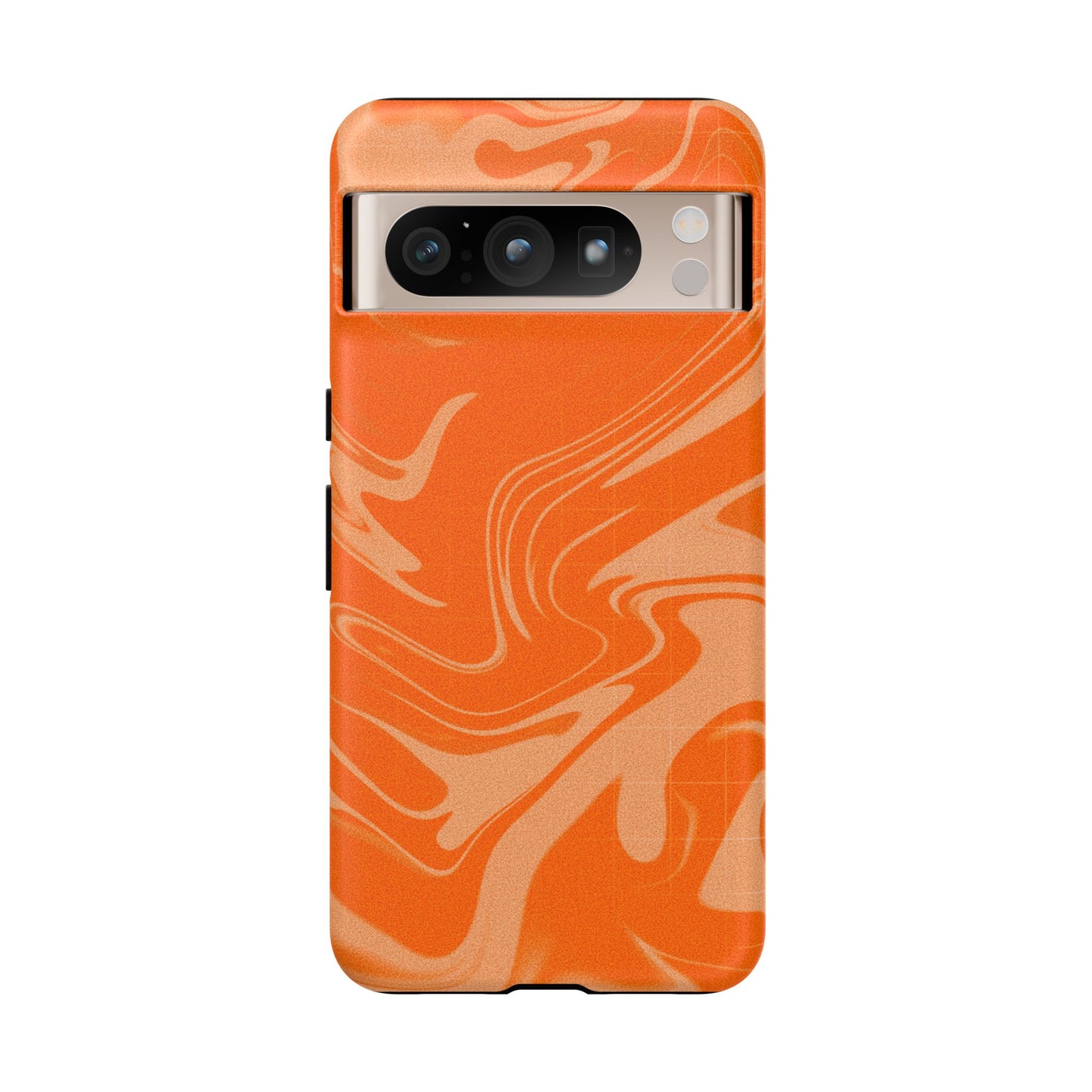Stylish Orange Marble Phone Case - Tough Cases for Trendy Protection