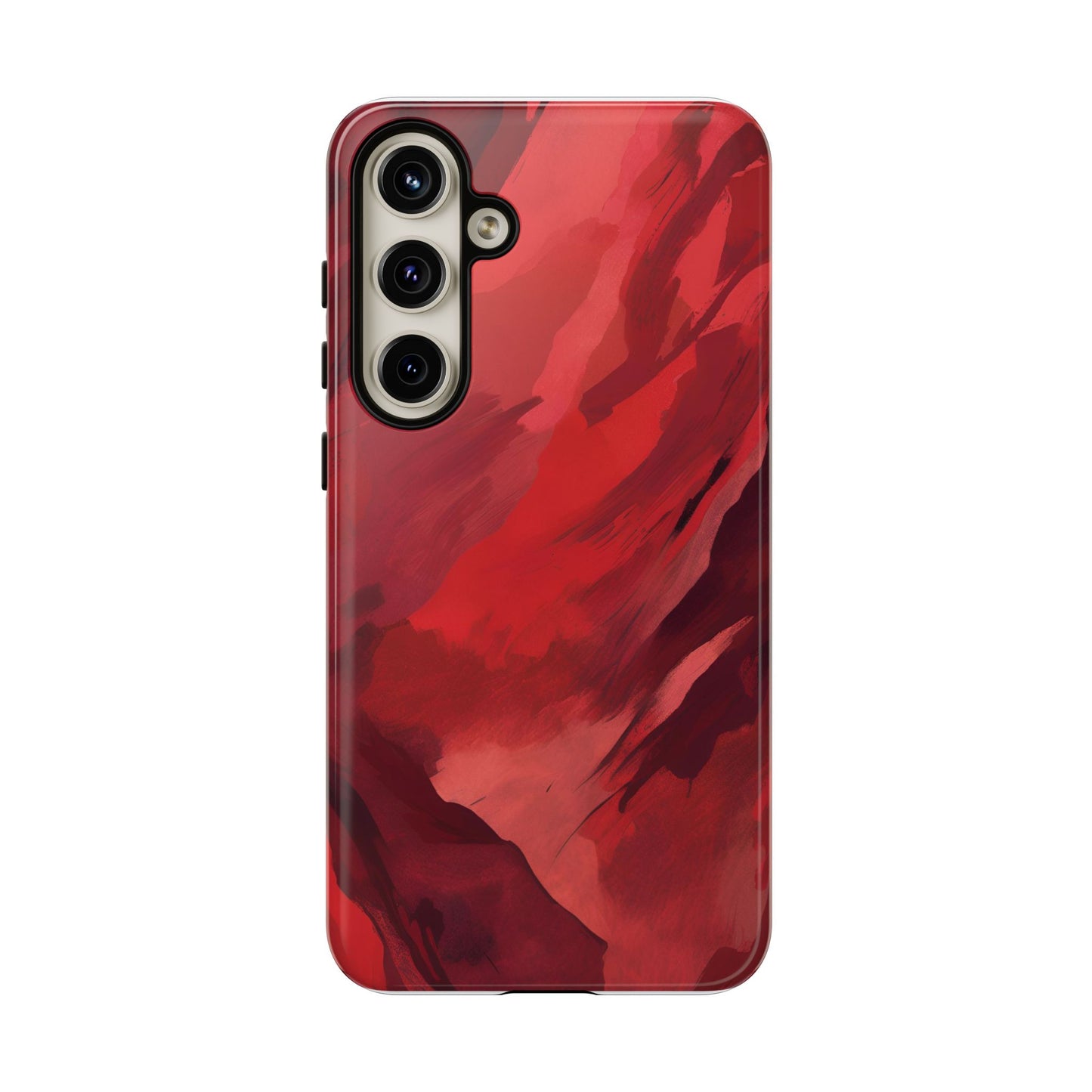 Bold Red Abstract Phone Case - Stylish Protection for Your Phone