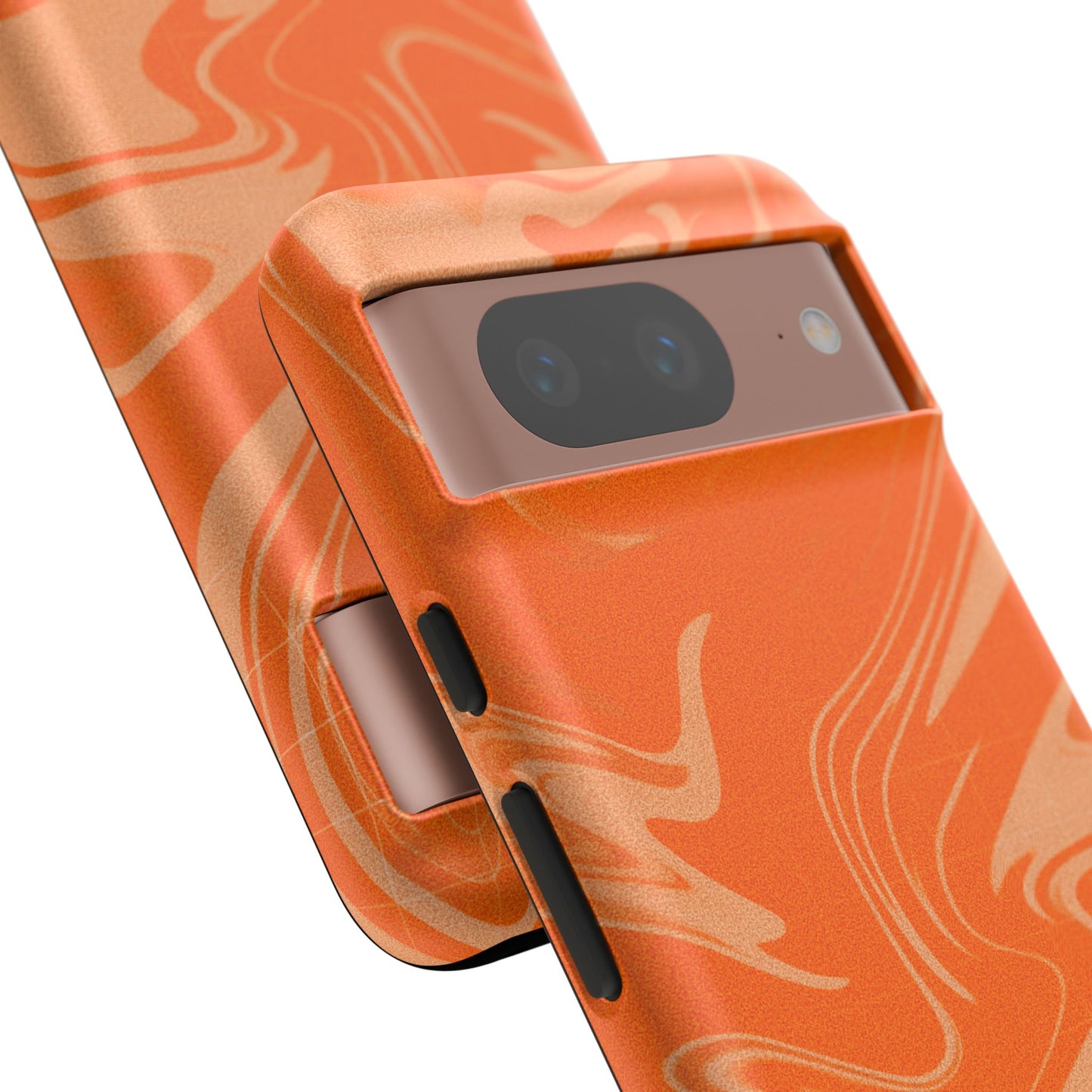 Stylish Orange Marble Phone Case - Tough Cases for Trendy Protection