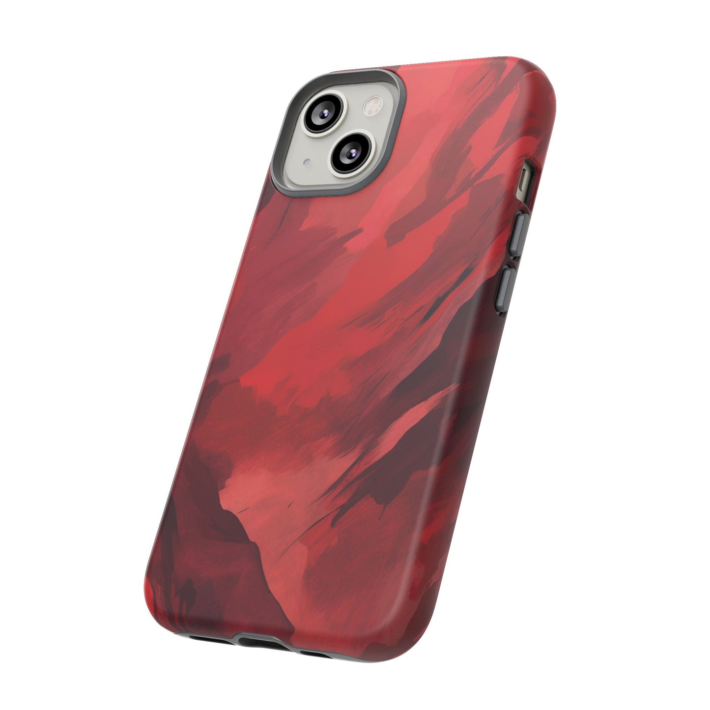 Bold Red Abstract Phone Case - Stylish Protection for Your Phone