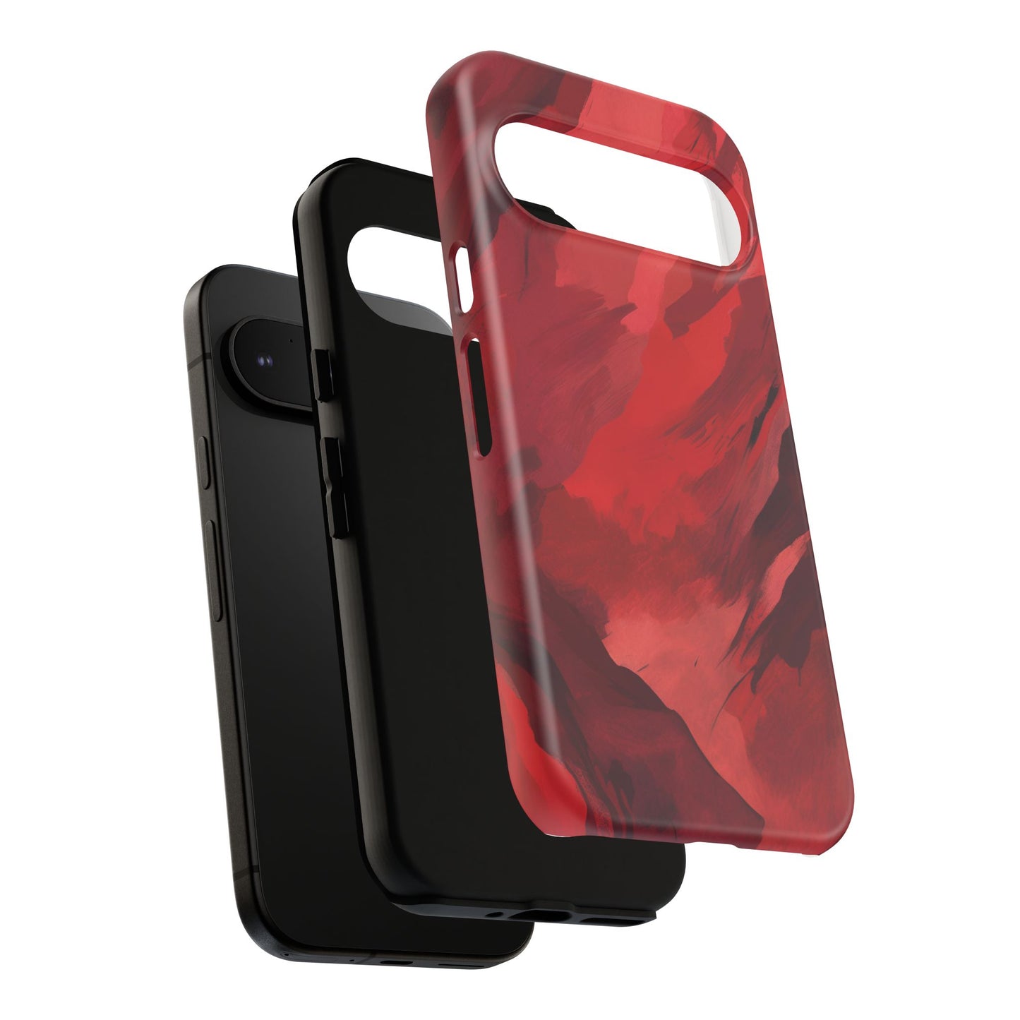 Bold Red Abstract Phone Case - Stylish Protection for Your Phone