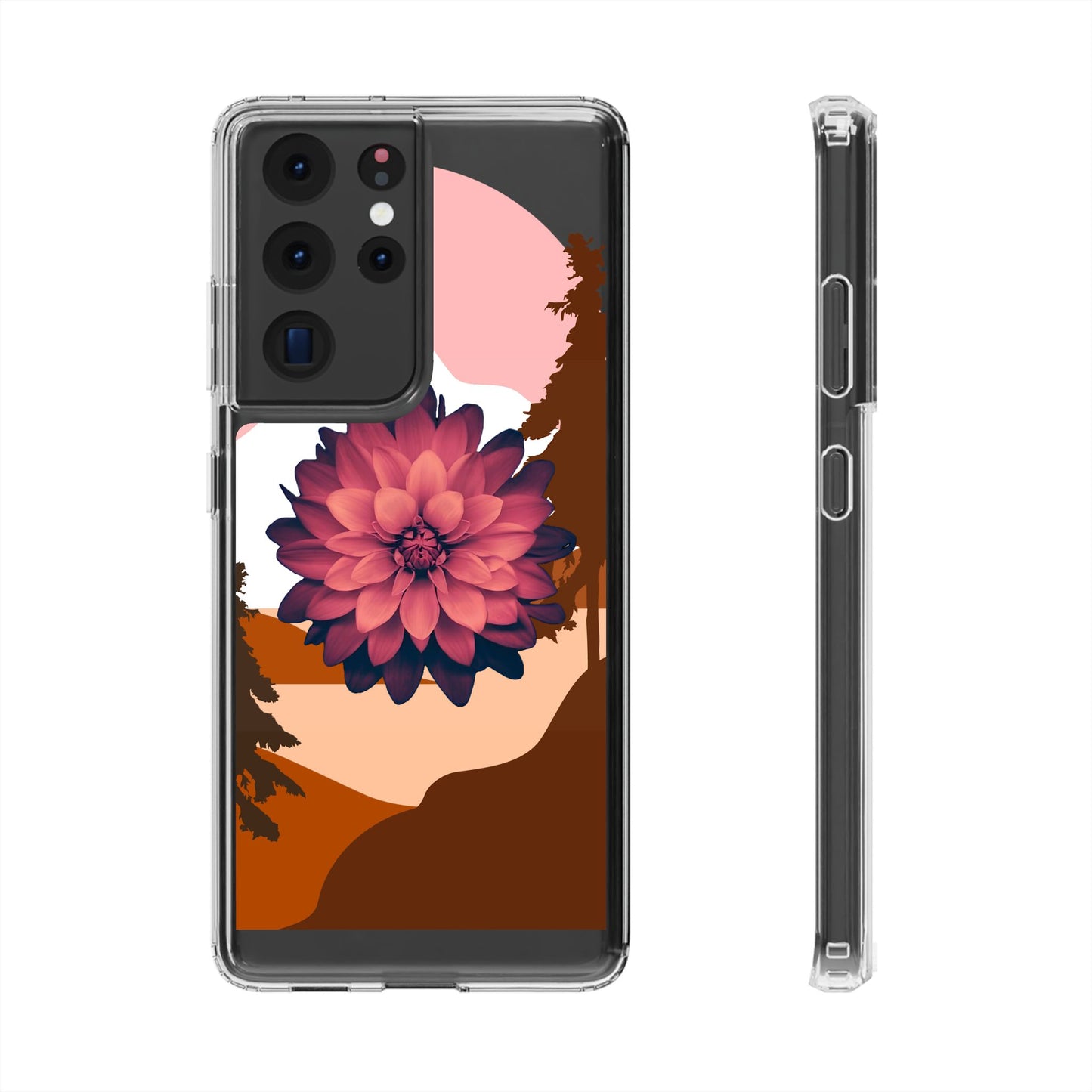 Floral Phone Case - Clear Protective Case with Flower Design
