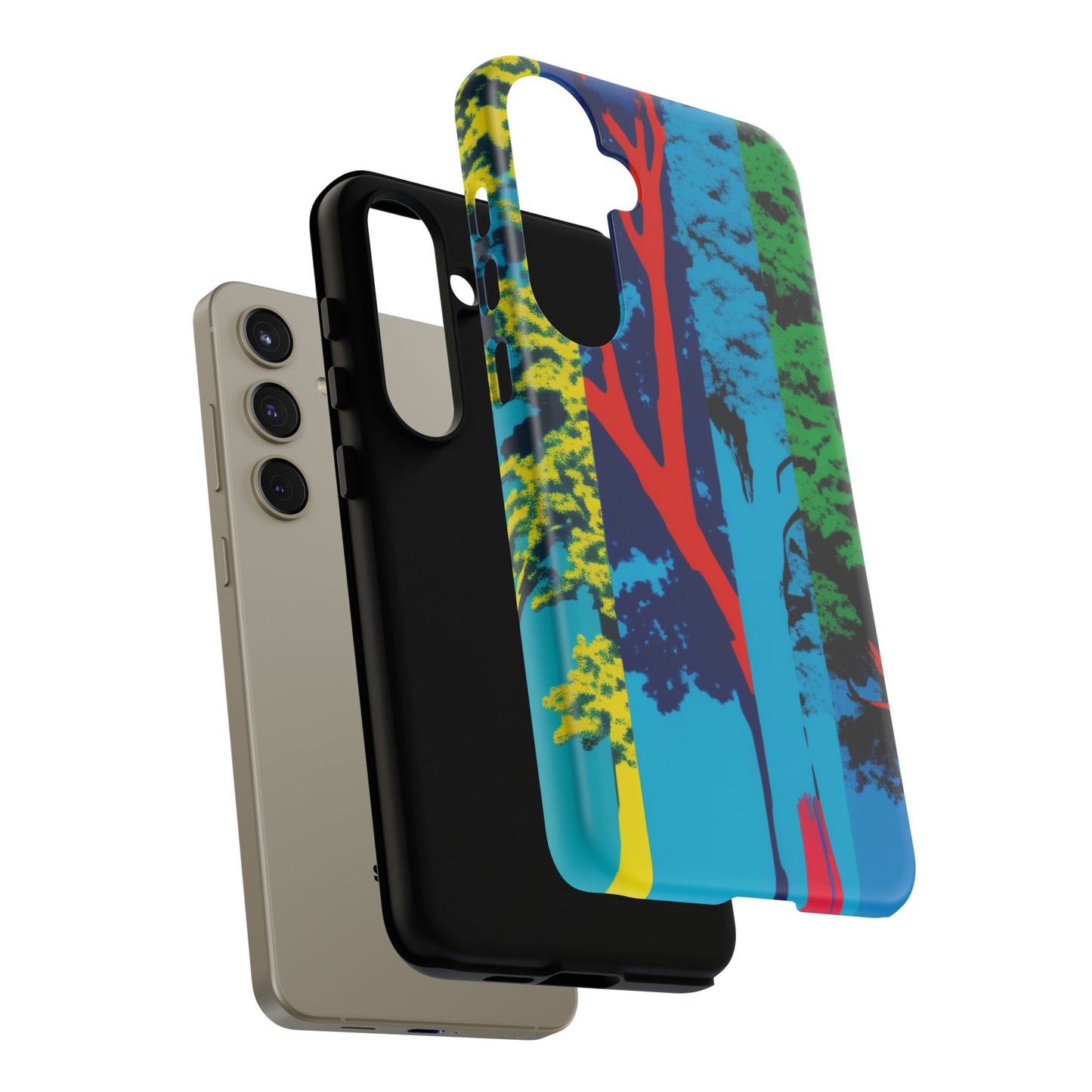 Phone Case - Colorful Forest Design Tough Case