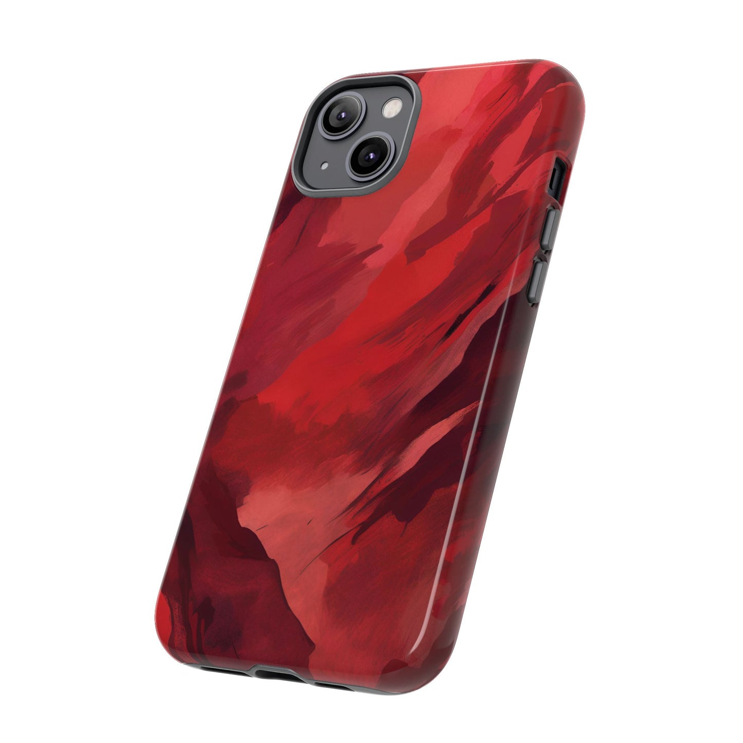 Bold Red Abstract Phone Case - Stylish Protection for Your Phone