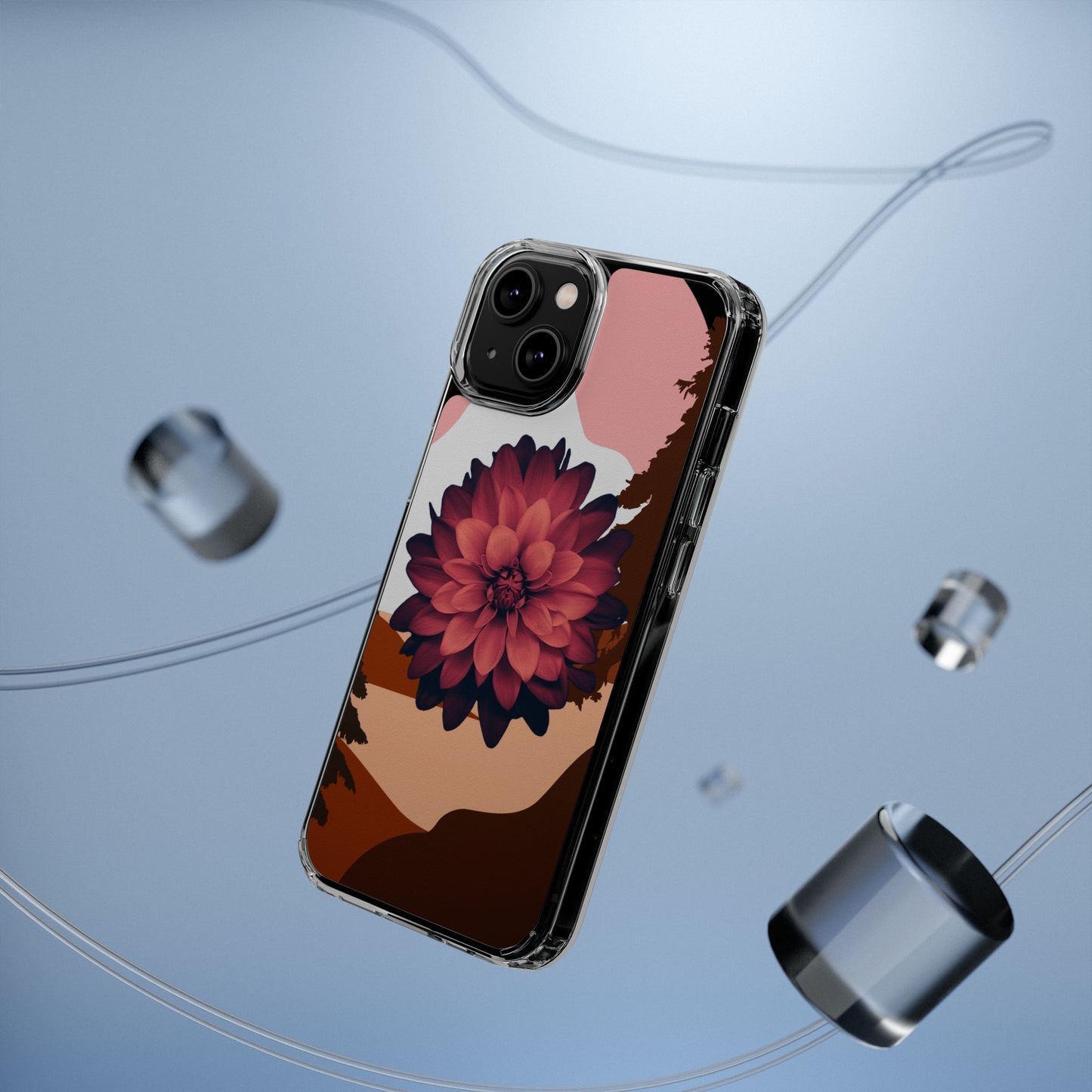 Floral Phone Case - Clear Protective Case with Flower Design