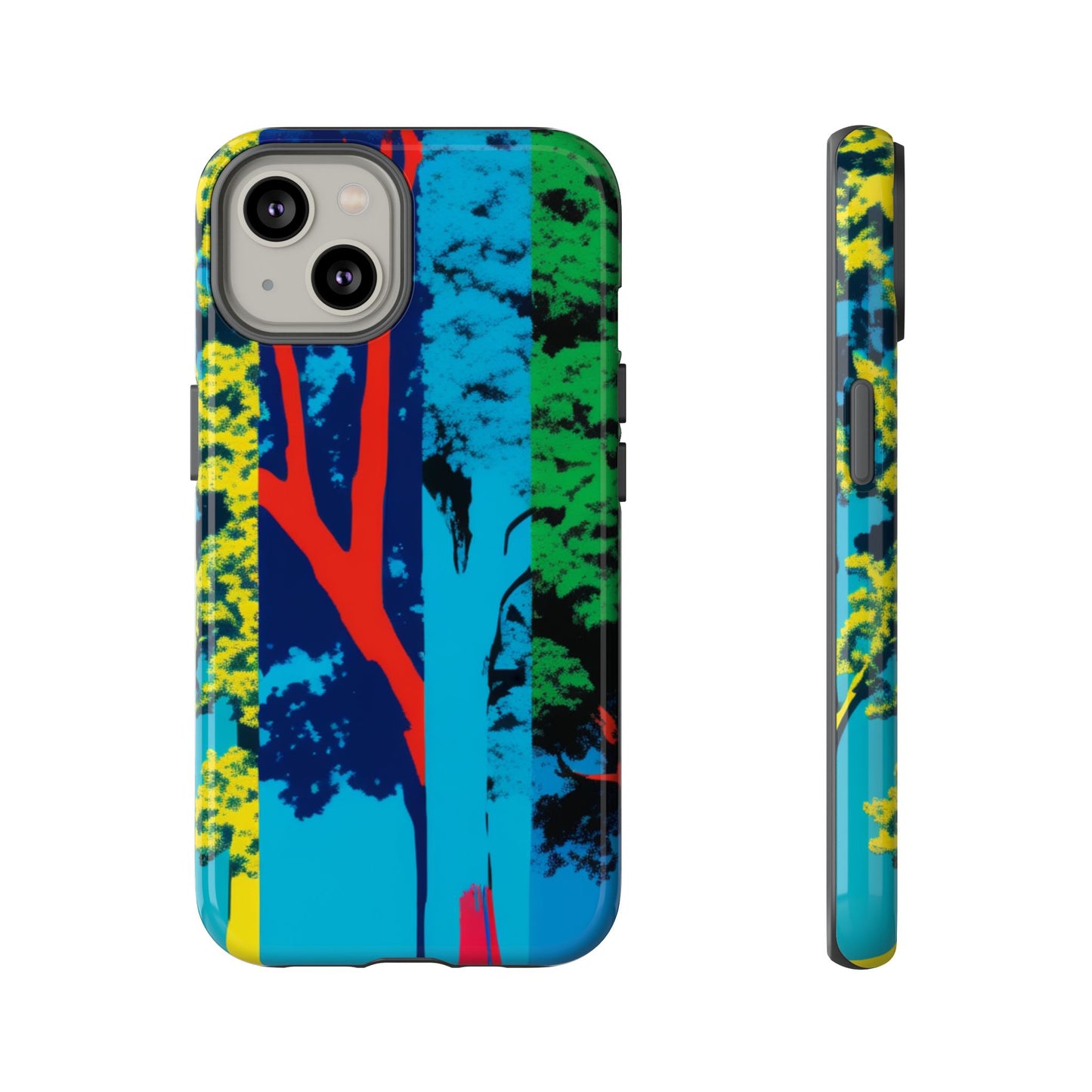 Phone Case - Colorful Forest Design Tough Case