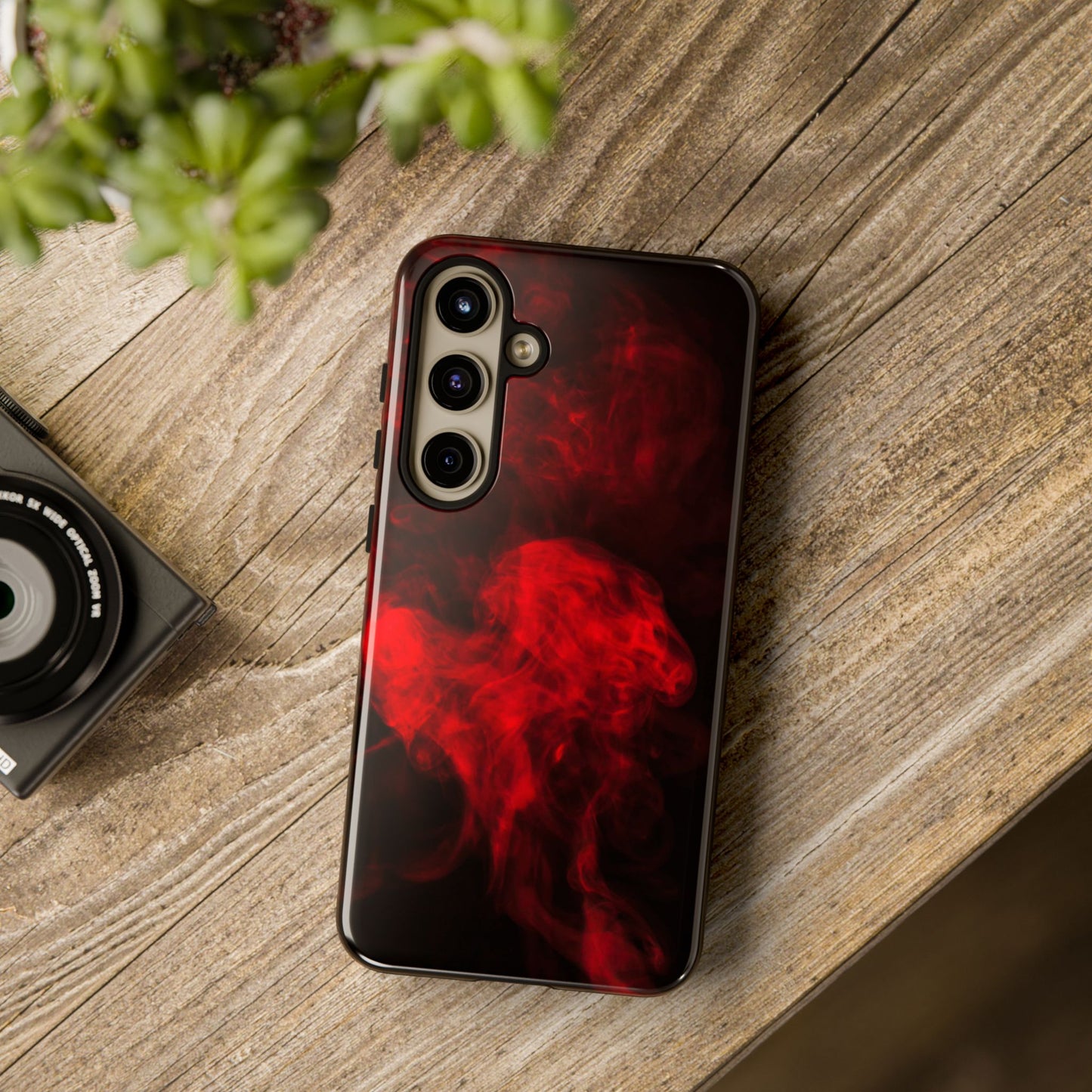 Bold Red Smoke Phone Case – Tough Cases for Protection and Style