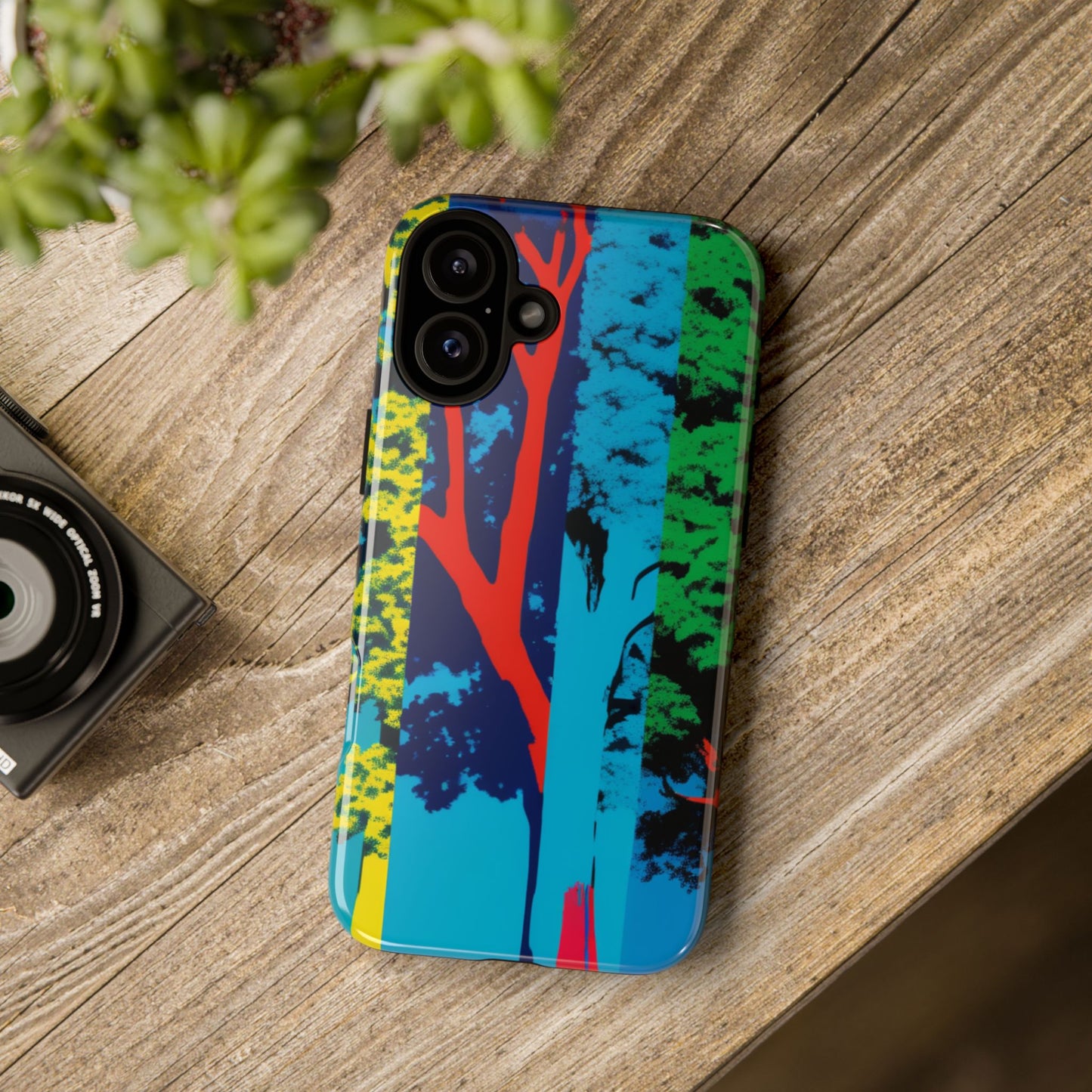 Phone Case - Colorful Forest Design Tough Case