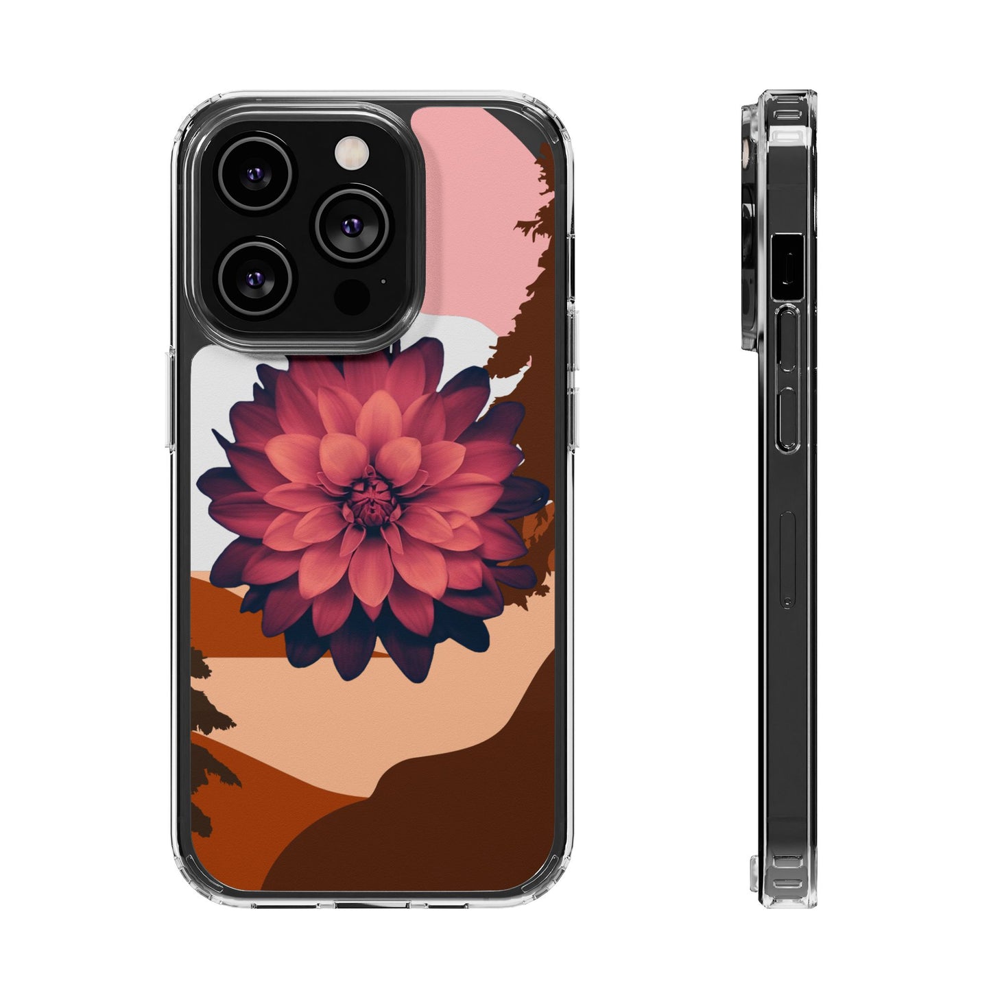 Floral Phone Case - Clear Protective Case with Flower Design