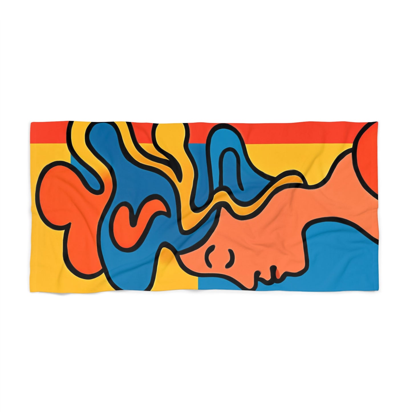 Vibrant Abstract Beach Towel - Perfect for Summer and Pool Parties