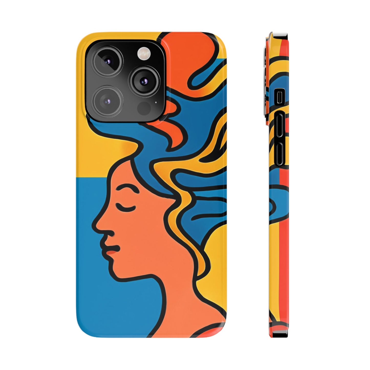 Stylish Slim Phone Cases with Colorful Abstract Design