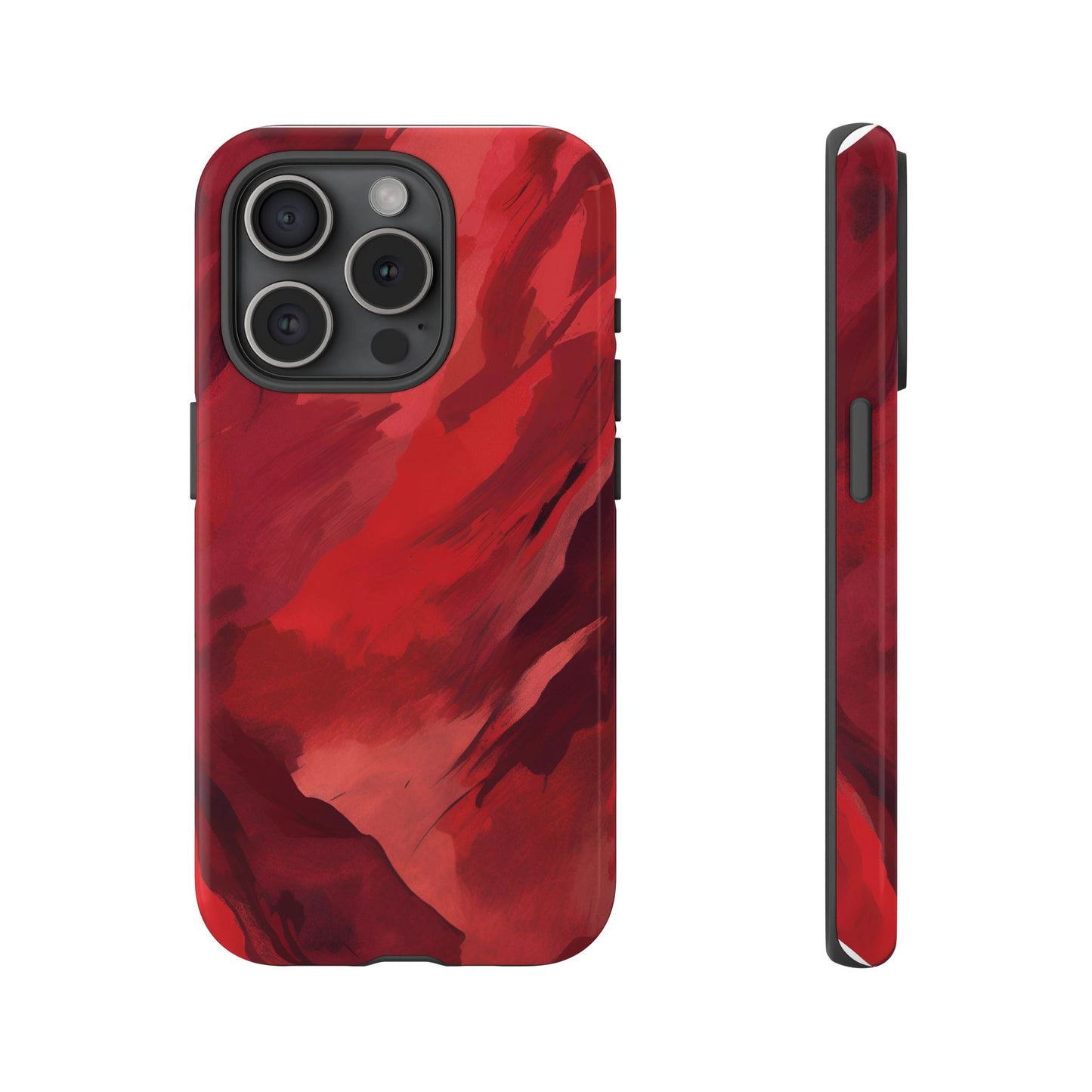 Bold Red Abstract Phone Case - Stylish Protection for Your Phone