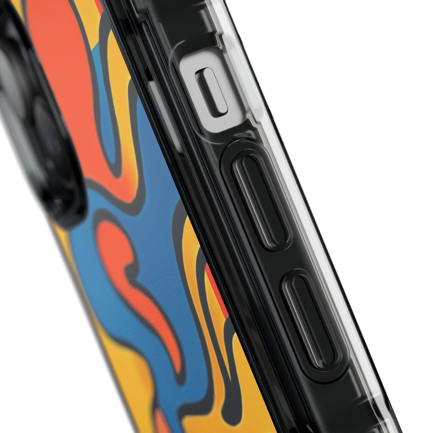 Stylish Magnetic Clear Impact Phone Case with Colorful Profile Art