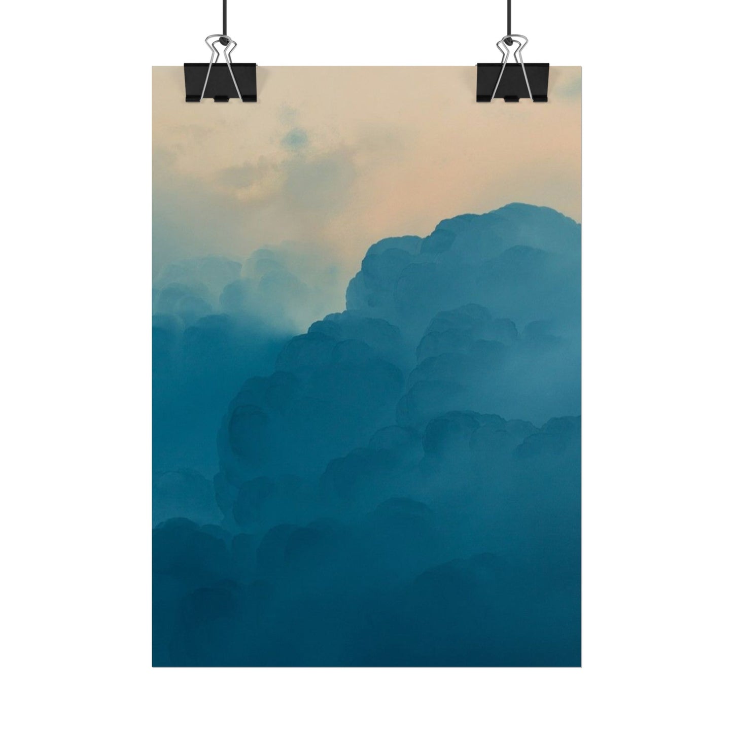 Tranquil Cloudscape Rolled Poster - Perfect for Home Décor and Relaxation