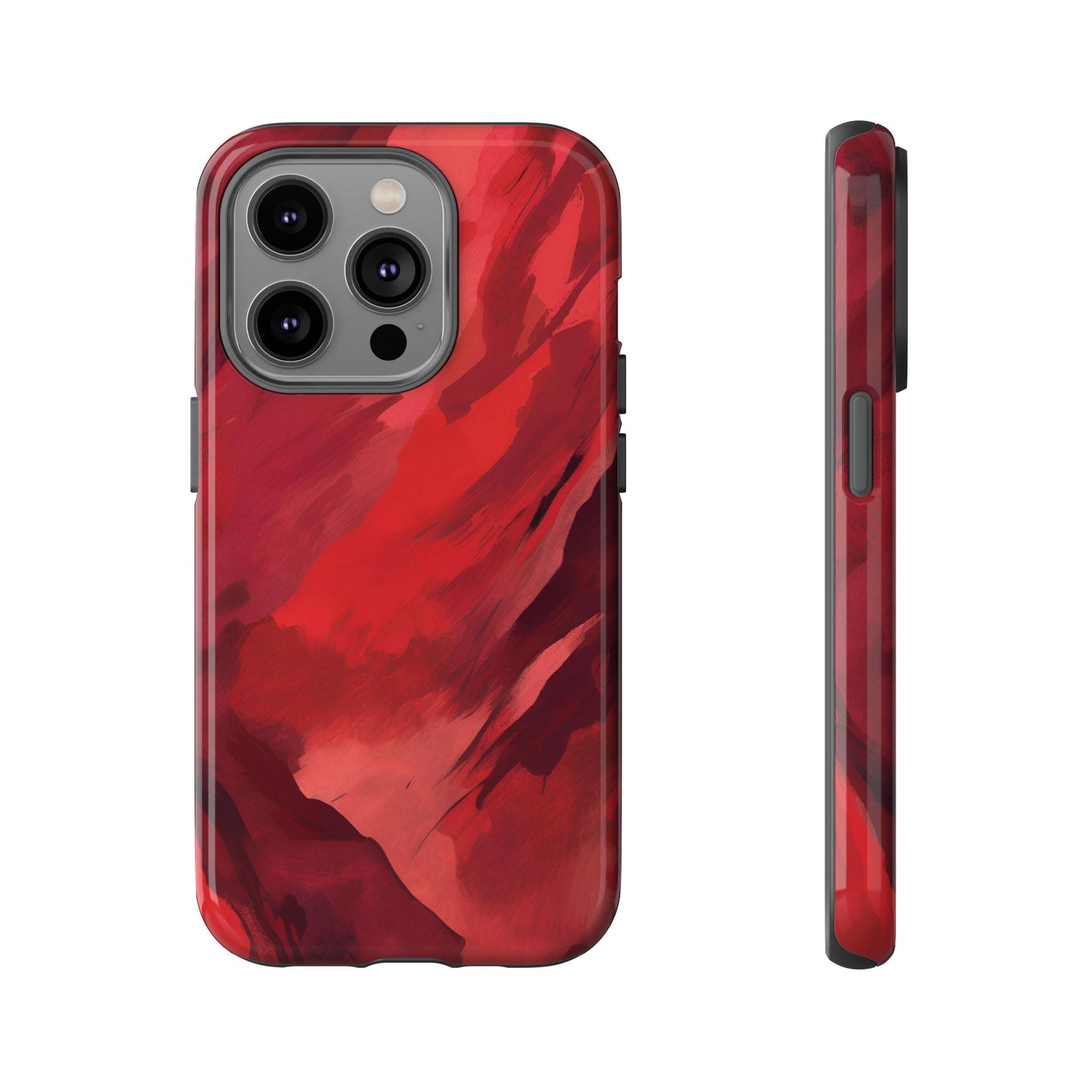 Bold Red Abstract Phone Case - Stylish Protection for Your Phone