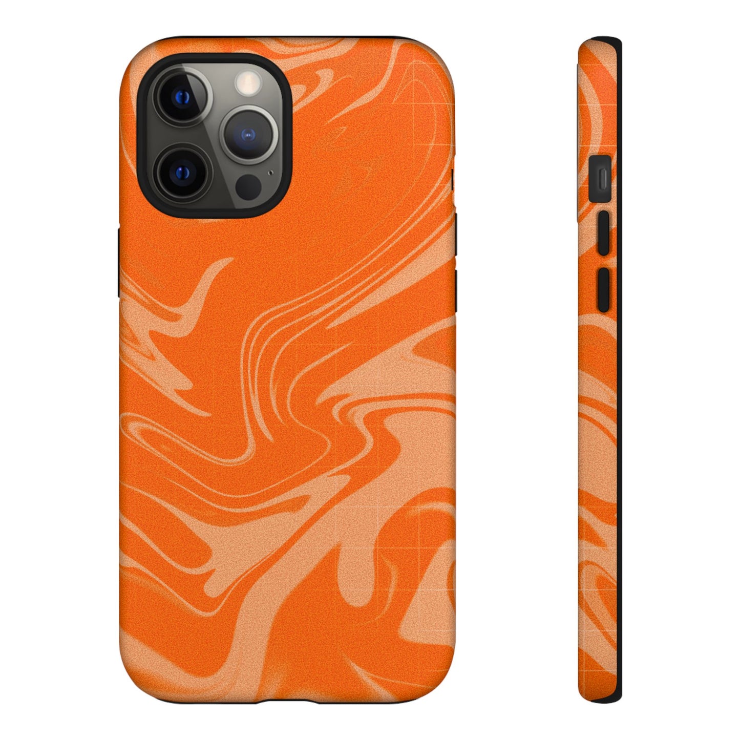 Stylish Orange Marble Phone Case - Tough Cases for Trendy Protection