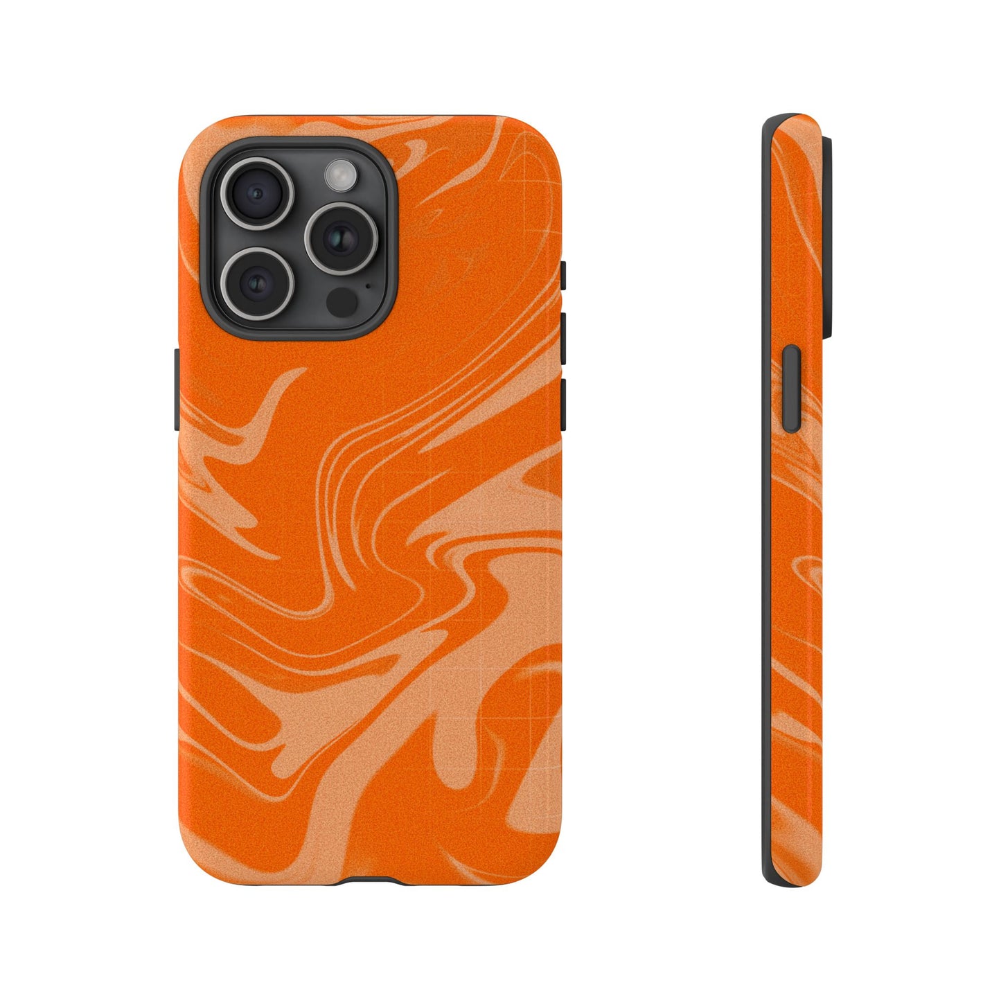 Stylish Orange Marble Phone Case - Tough Cases for Trendy Protection