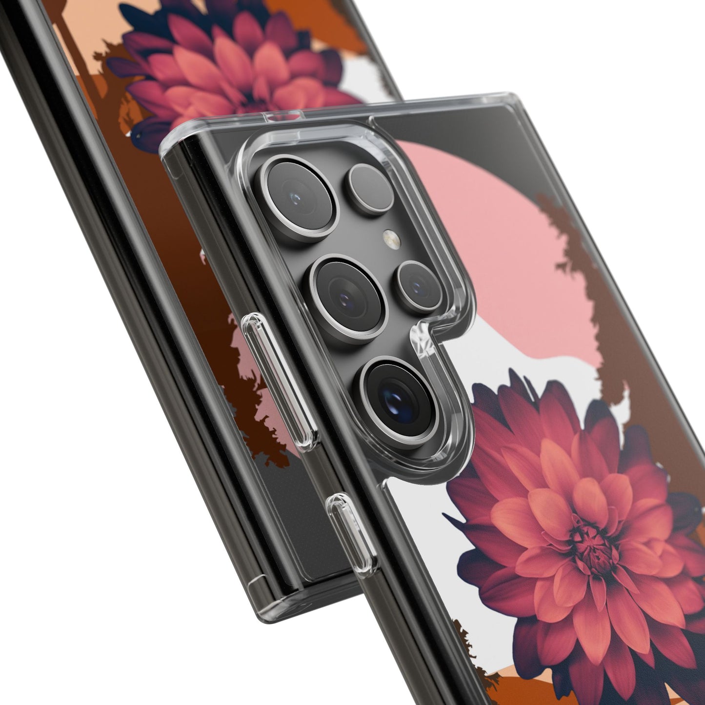 Floral Phone Case - Clear Protective Case with Flower Design
