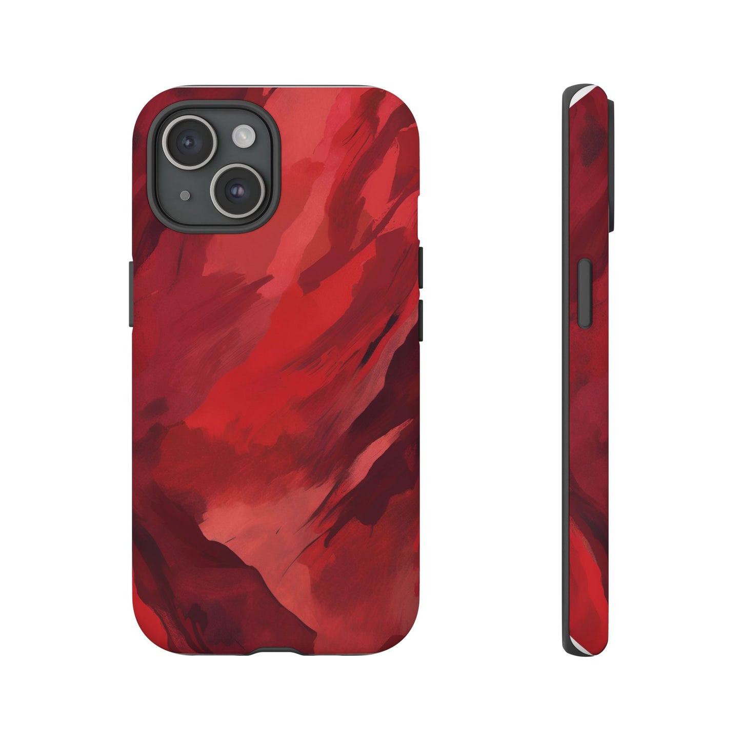 Bold Red Abstract Phone Case - Stylish Protection for Your Phone