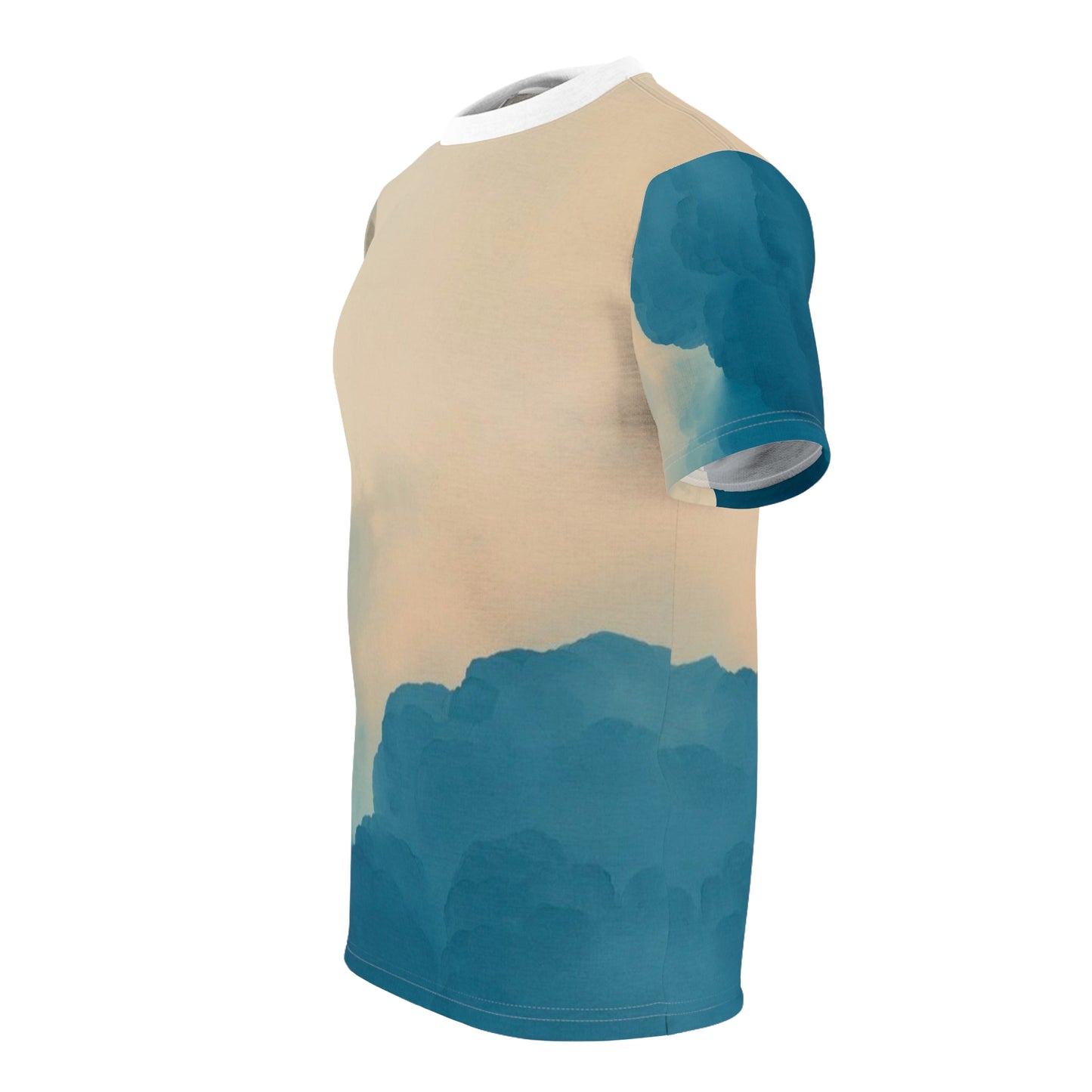 Sky-Inspired Unisex Cut & Sew Tee – Cloudy Aesthetic T-Shirt for Nature Lovers