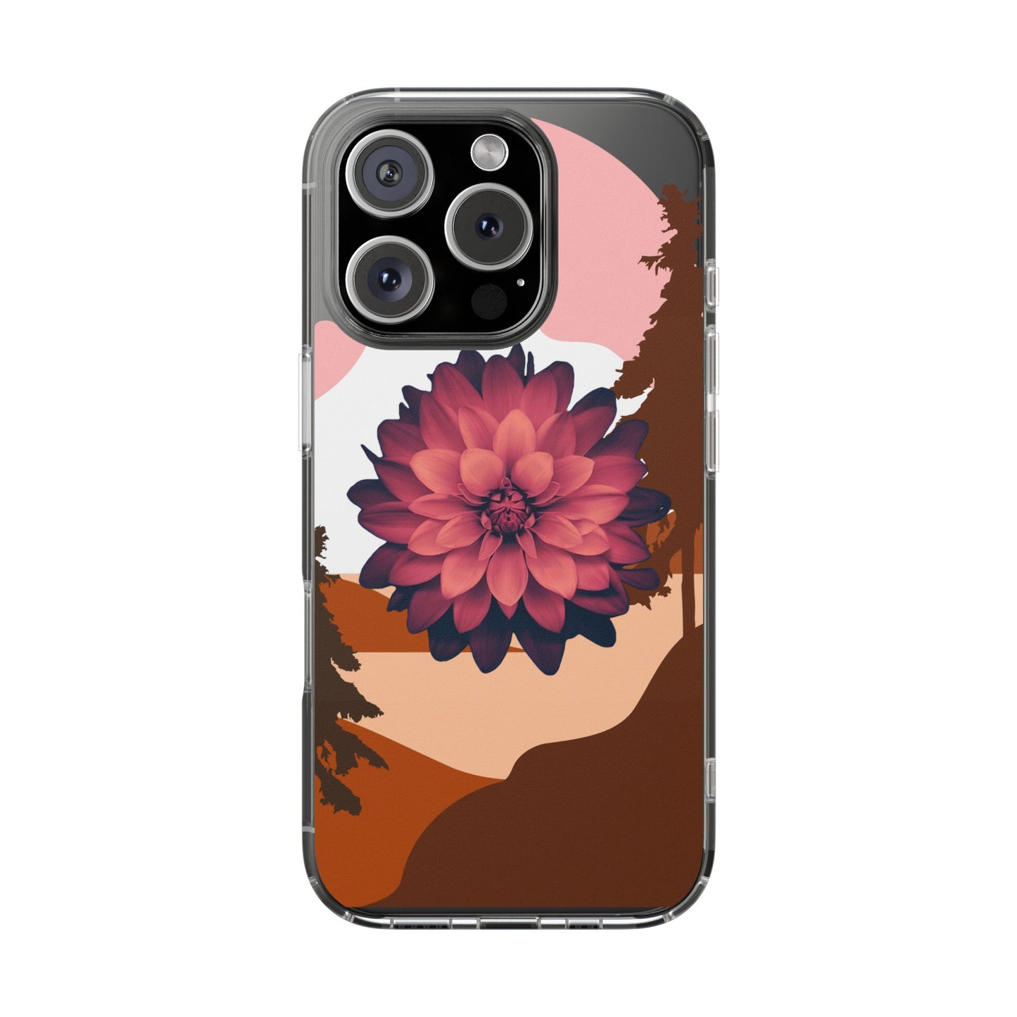 Floral Phone Case - Clear Protective Case with Flower Design
