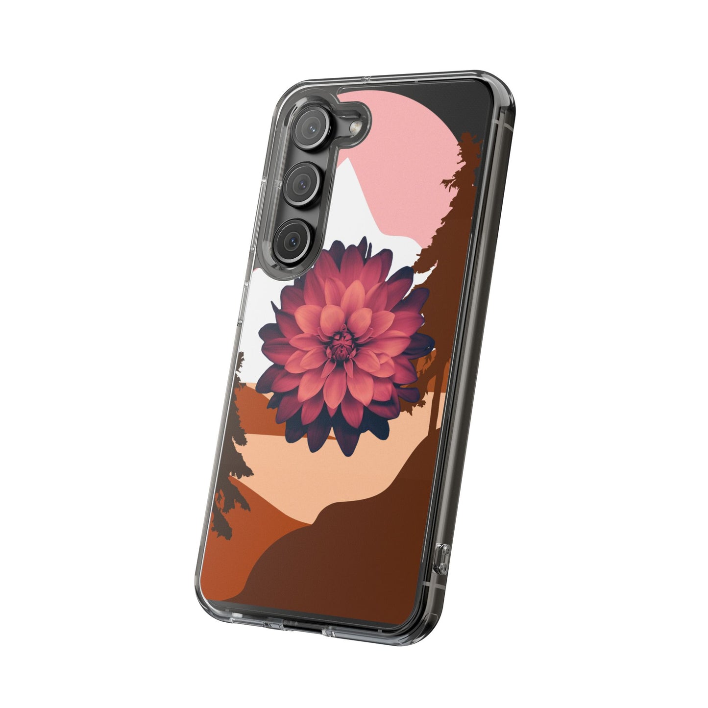 Floral Phone Case - Clear Protective Case with Flower Design