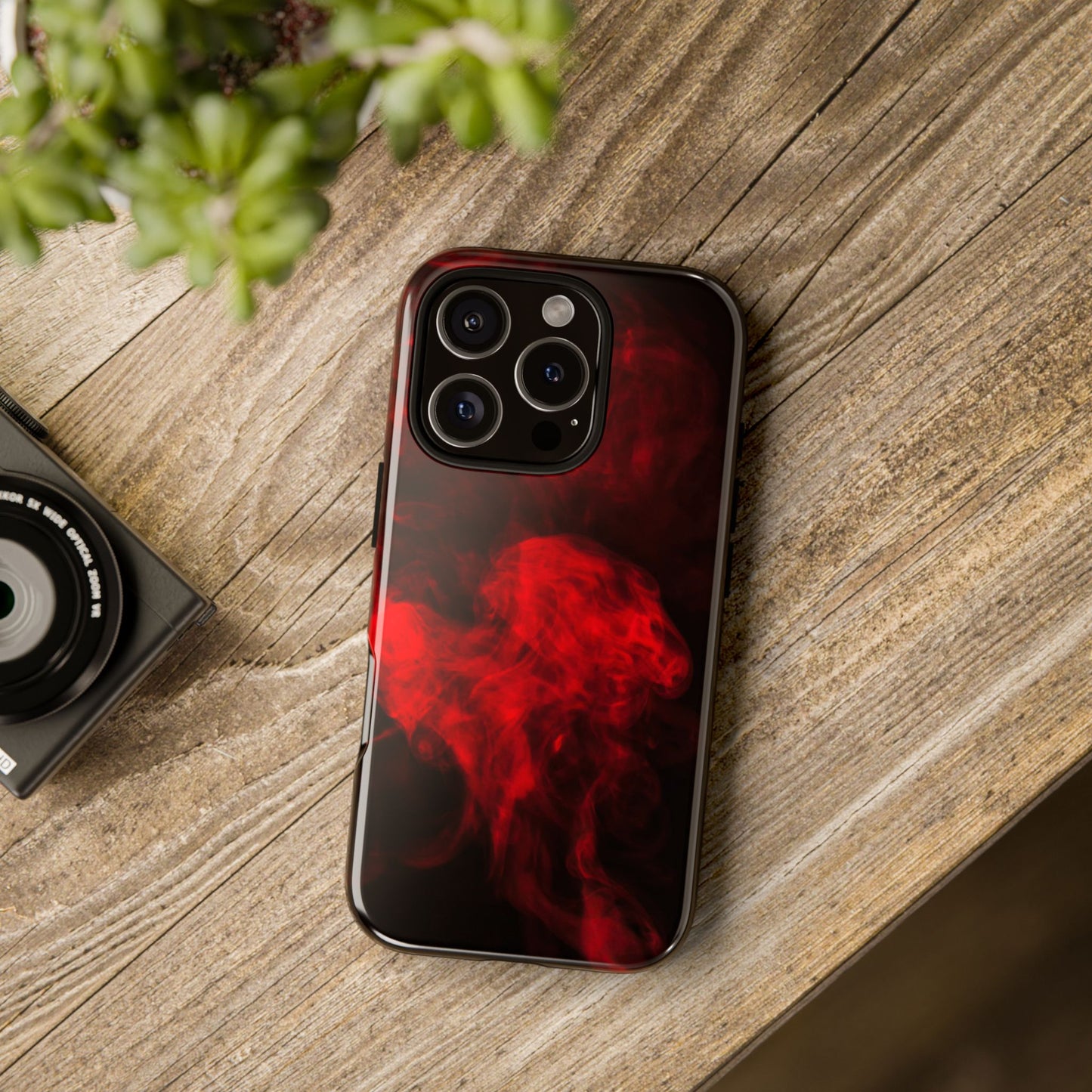 Bold Red Smoke Phone Case – Tough Cases for Protection and Style
