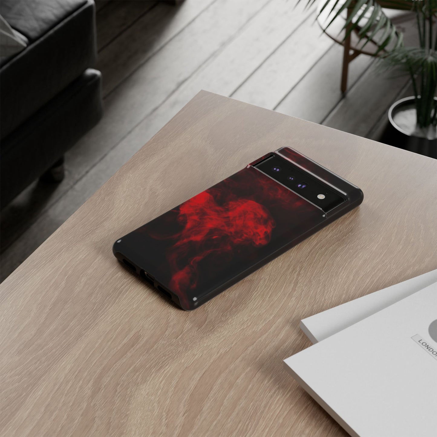 Bold Red Smoke Phone Case – Tough Cases for Protection and Style