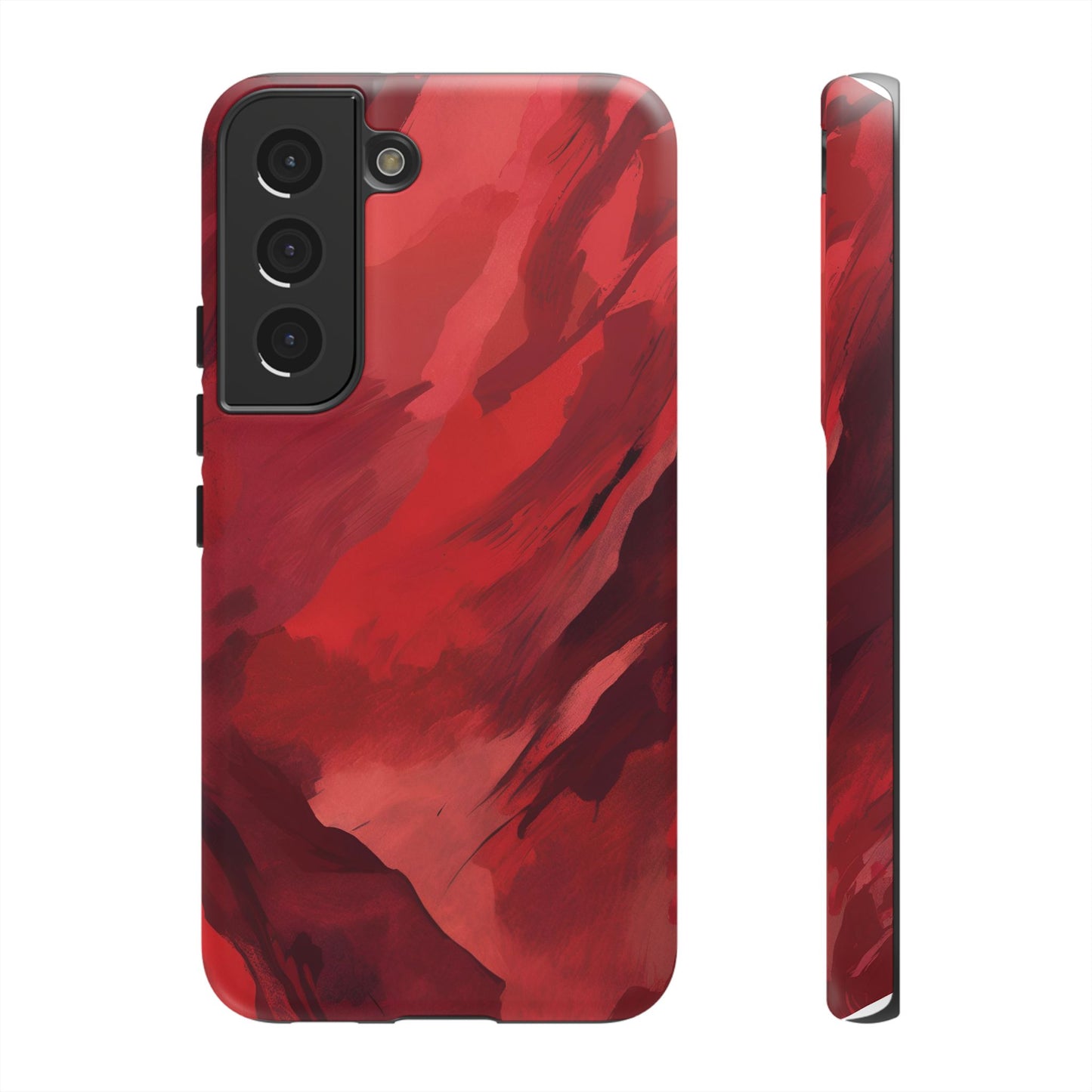 Bold Red Abstract Phone Case - Stylish Protection for Your Phone