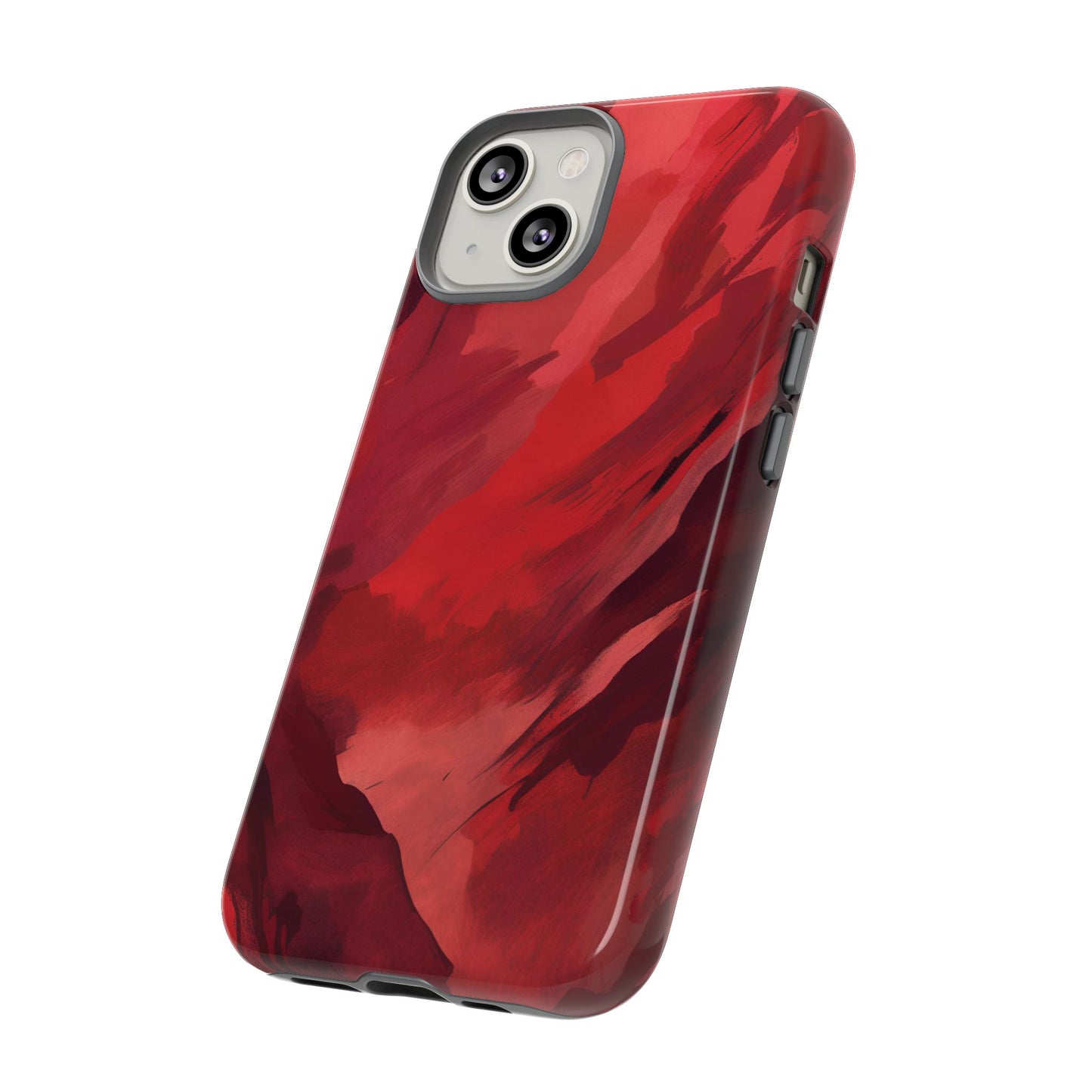 Bold Red Abstract Phone Case - Stylish Protection for Your Phone