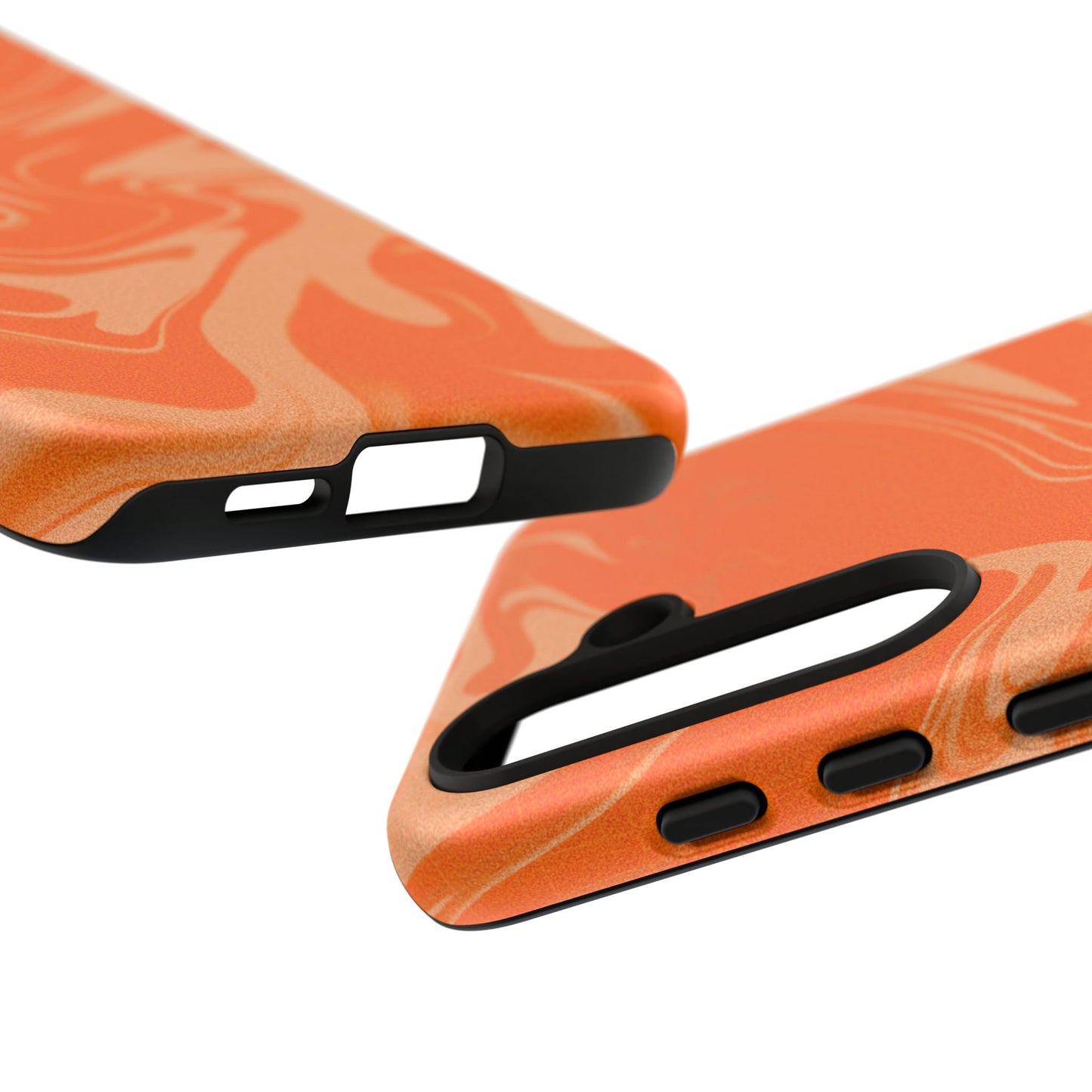 Stylish Orange Marble Phone Case - Tough Cases for Trendy Protection