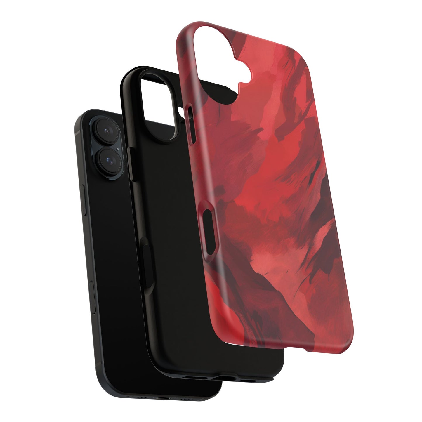 Bold Red Abstract Phone Case - Stylish Protection for Your Phone