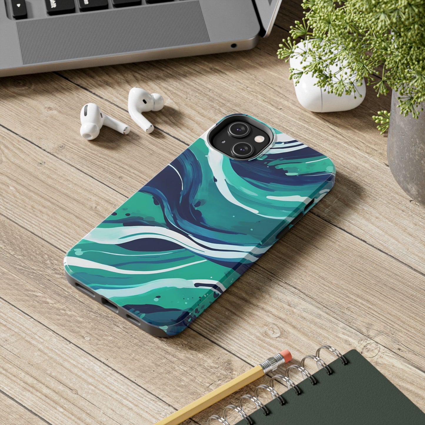 Ocean Wave Tough Phone Case - Durable Protection