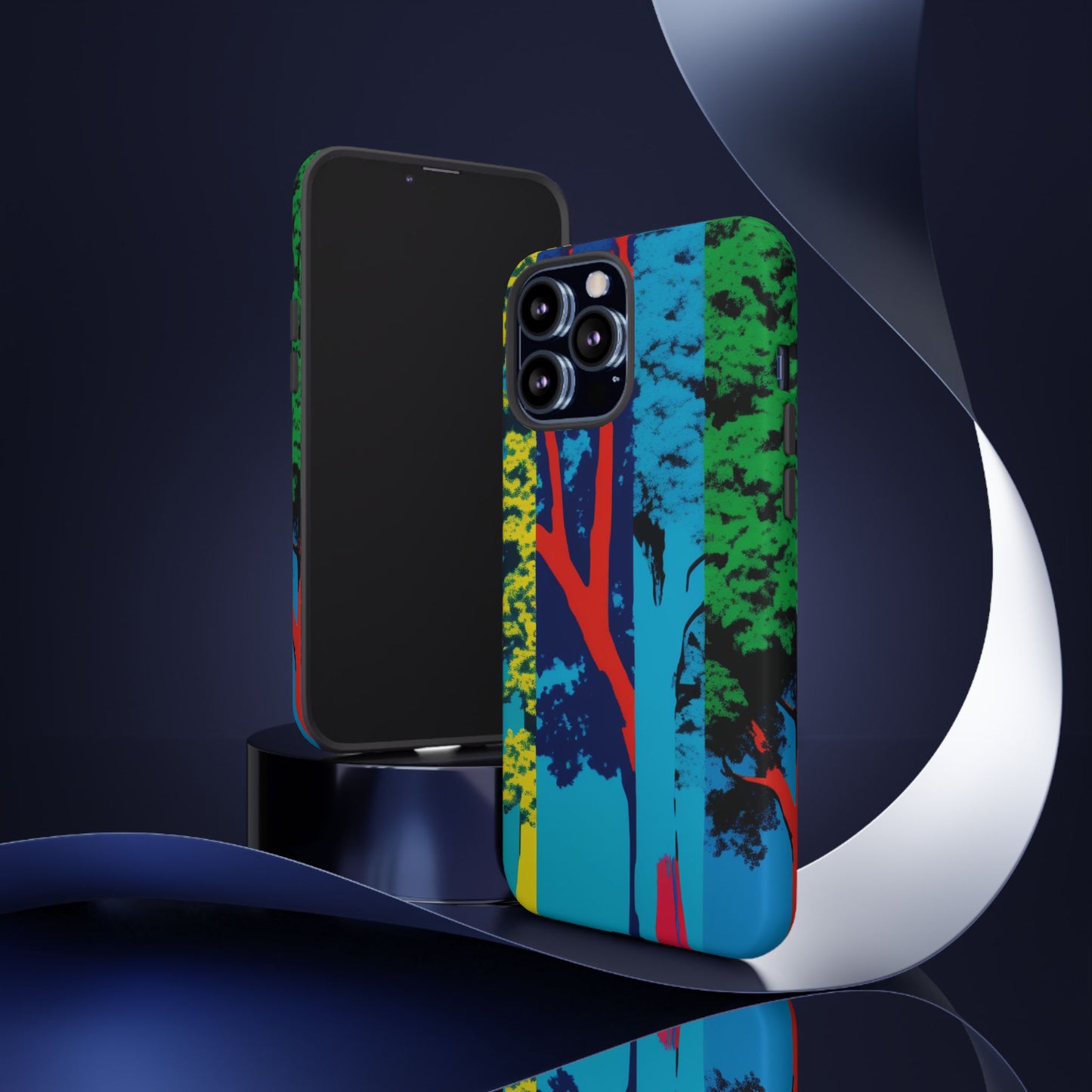 Phone Case - Colorful Forest Design Tough Case