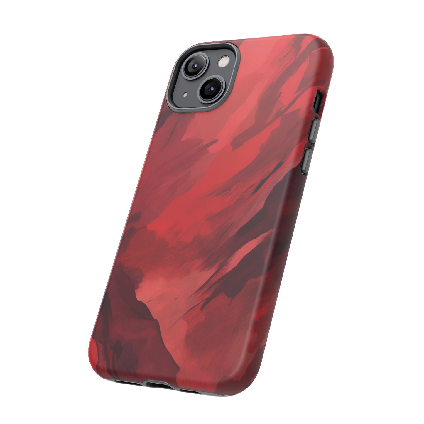 Bold Red Abstract Phone Case - Stylish Protection for Your Phone