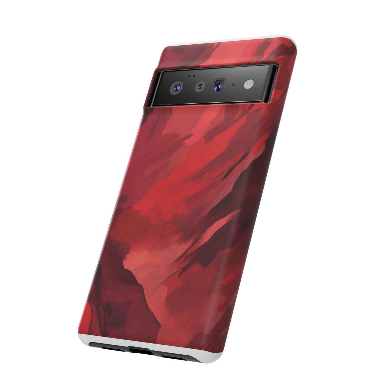 Bold Red Abstract Phone Case - Stylish Protection for Your Phone