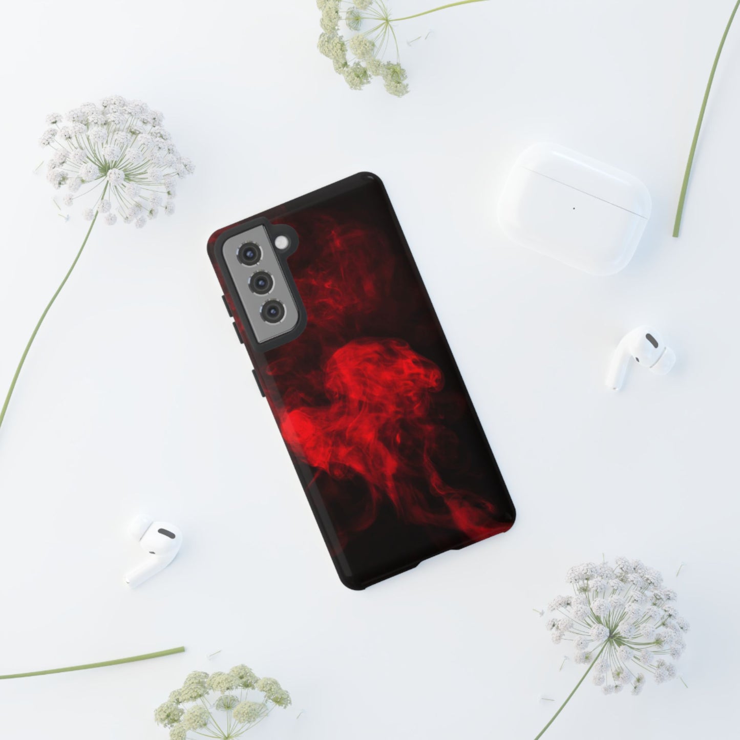 Bold Red Smoke Phone Case – Tough Cases for Protection and Style