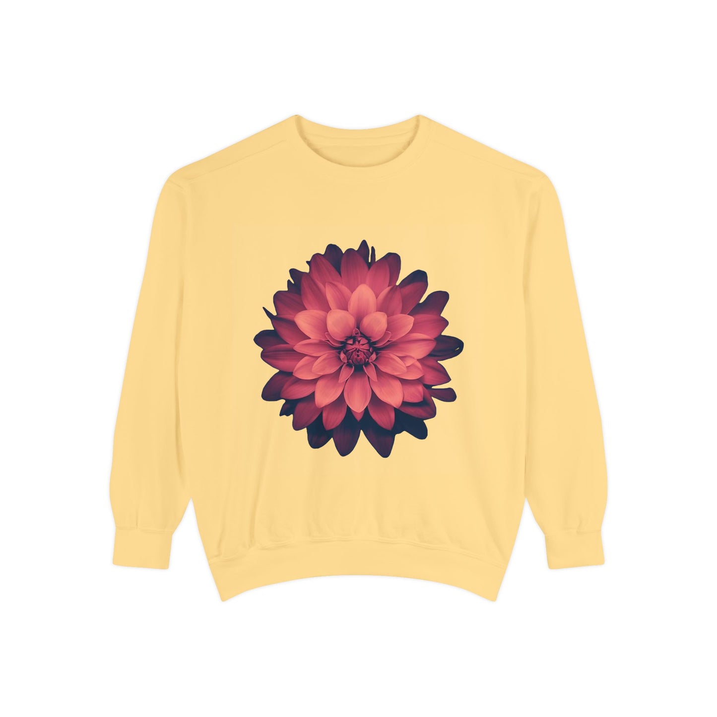 Floral Unisex Sweatshirt - Cozy Garment-Dyed Style for Nature Lovers