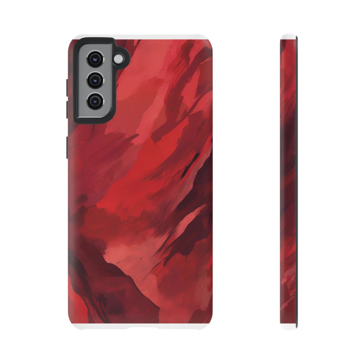 Bold Red Abstract Phone Case - Stylish Protection for Your Phone