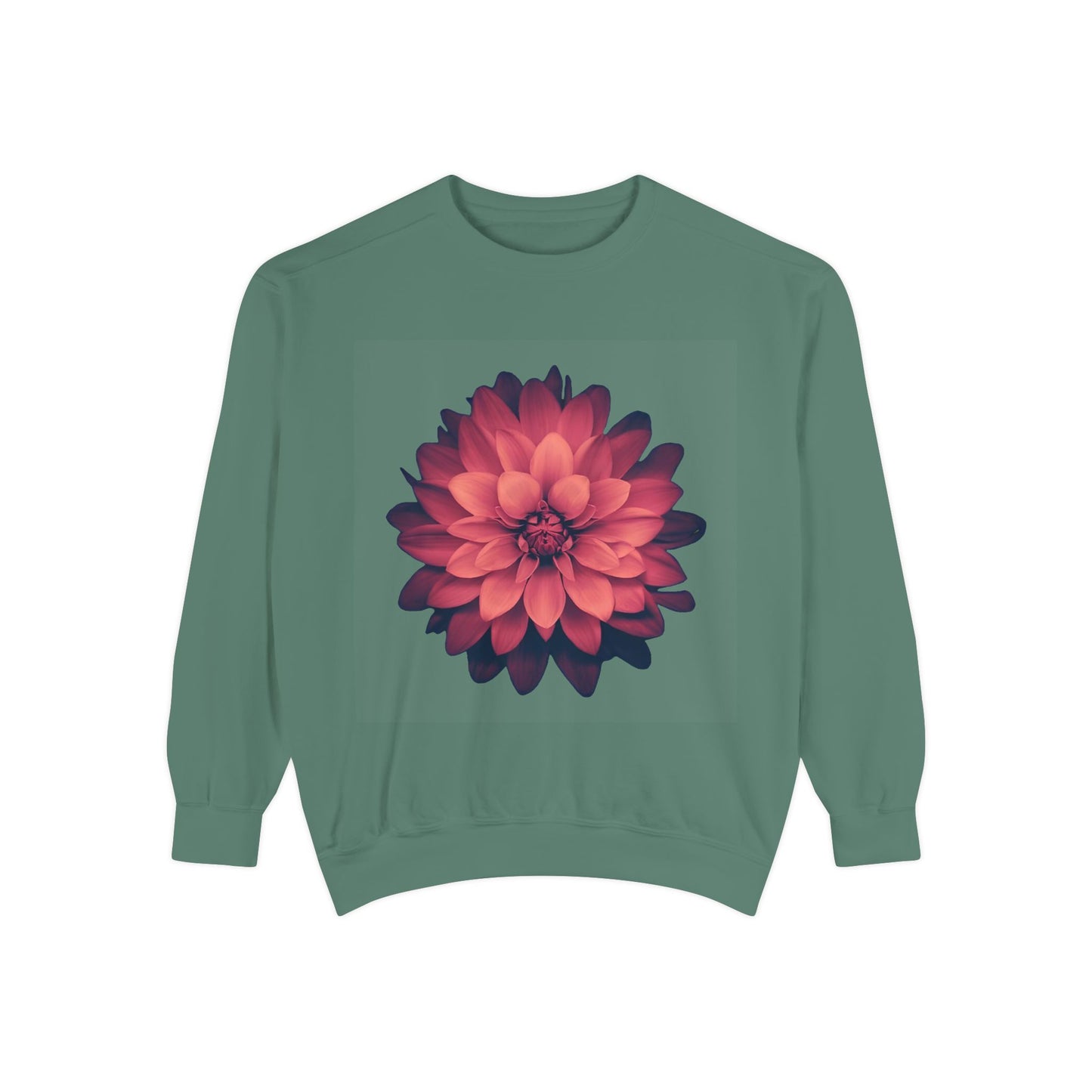 Floral Unisex Sweatshirt - Cozy Garment-Dyed Style for Nature Lovers