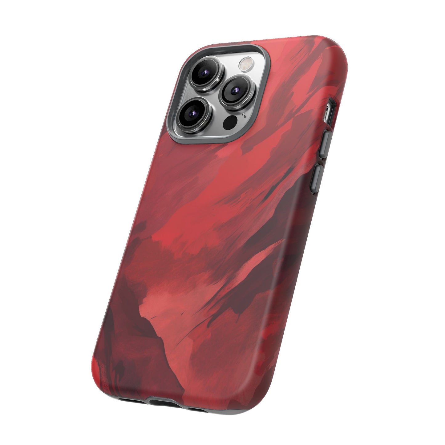 Bold Red Abstract Phone Case - Stylish Protection for Your Phone