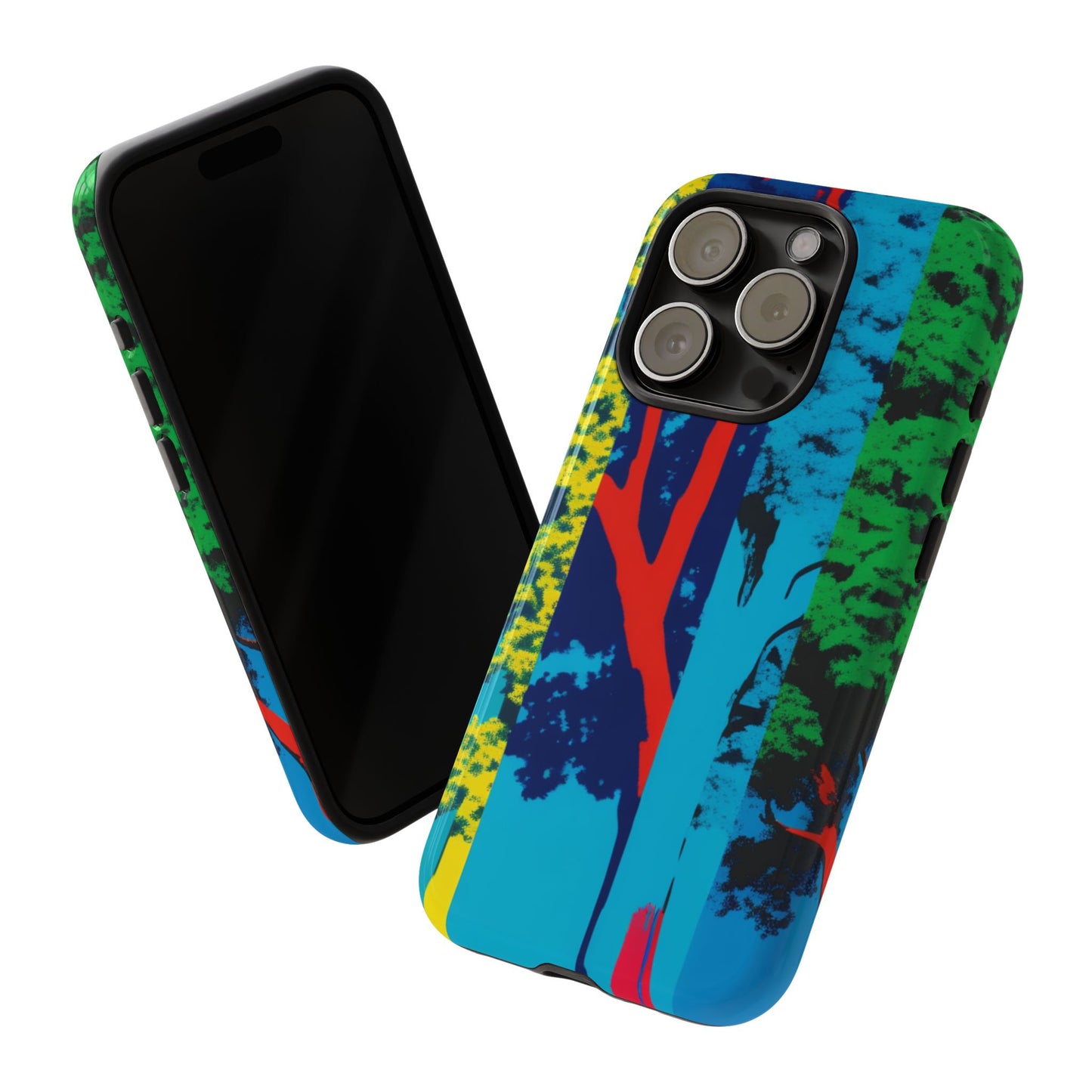 Phone Case - Colorful Forest Design Tough Case