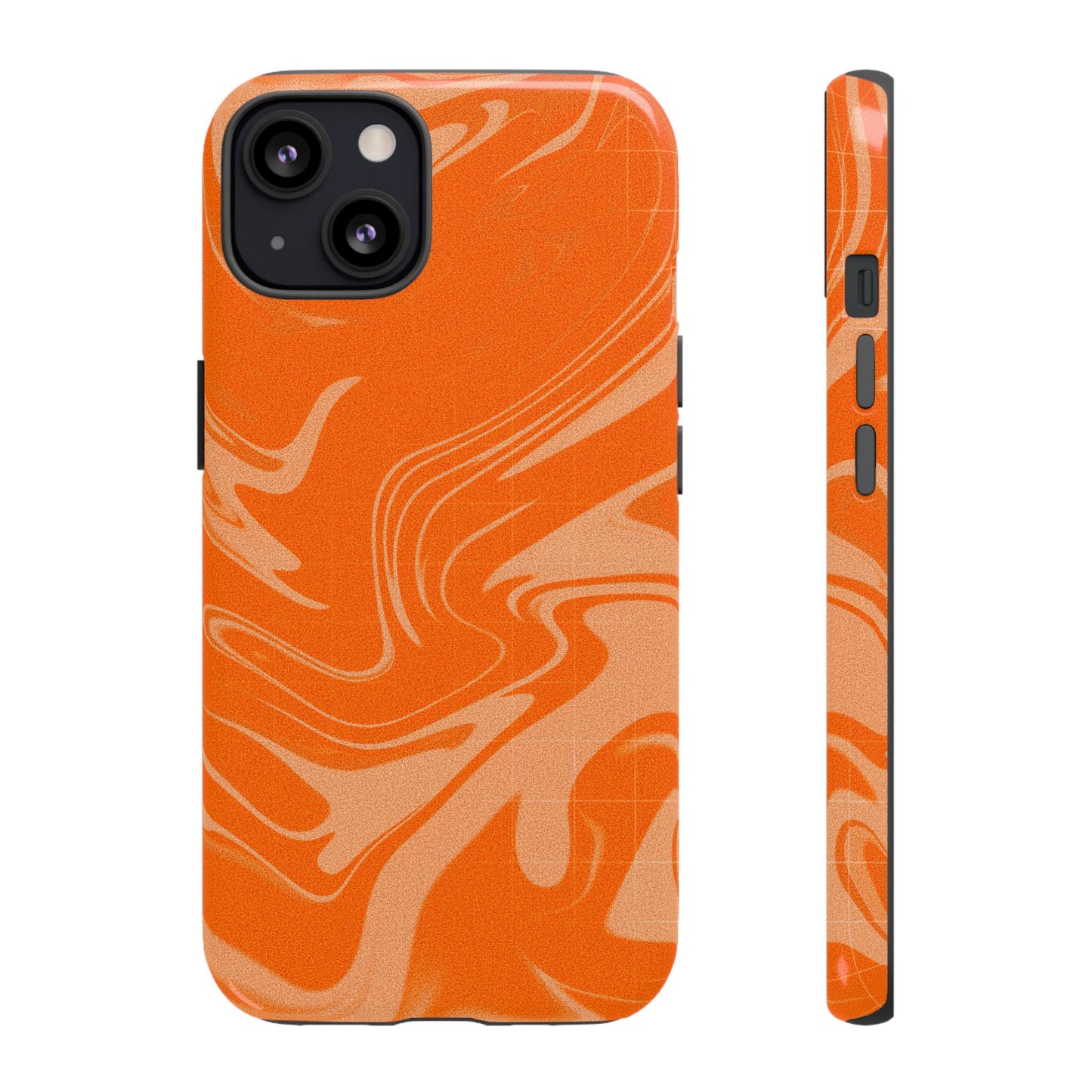 Stylish Orange Marble Phone Case - Tough Cases for Trendy Protection