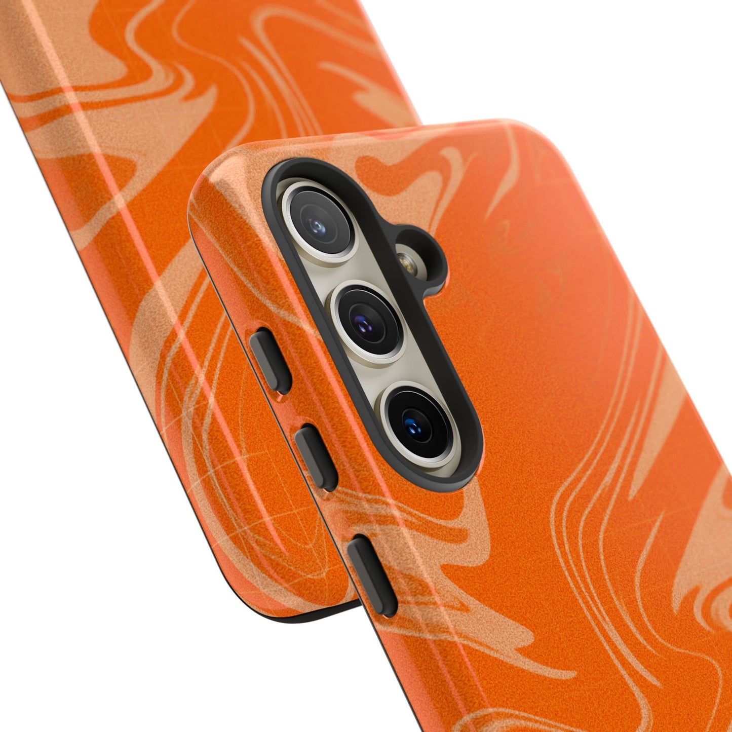 Stylish Orange Marble Phone Case - Tough Cases for Trendy Protection